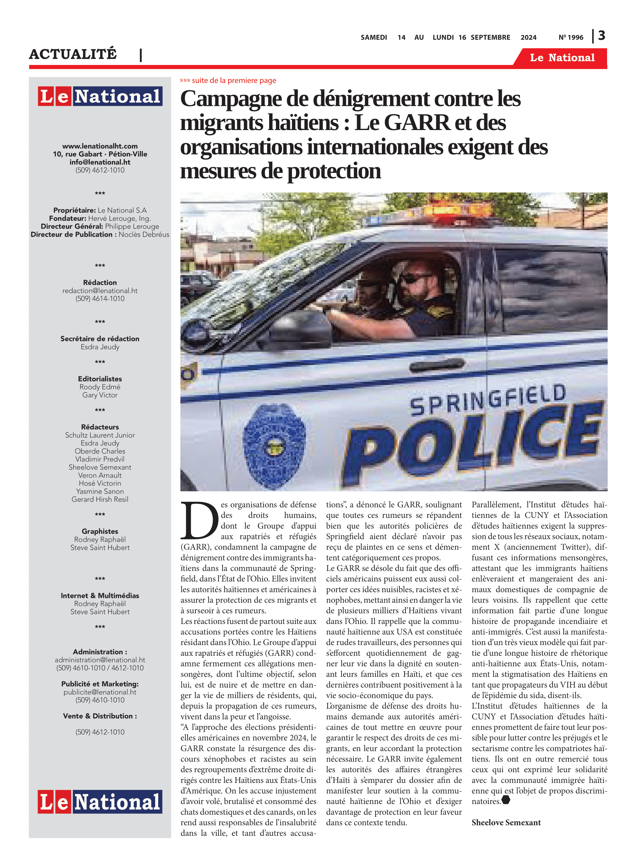 Page 3 de l'édition 1996