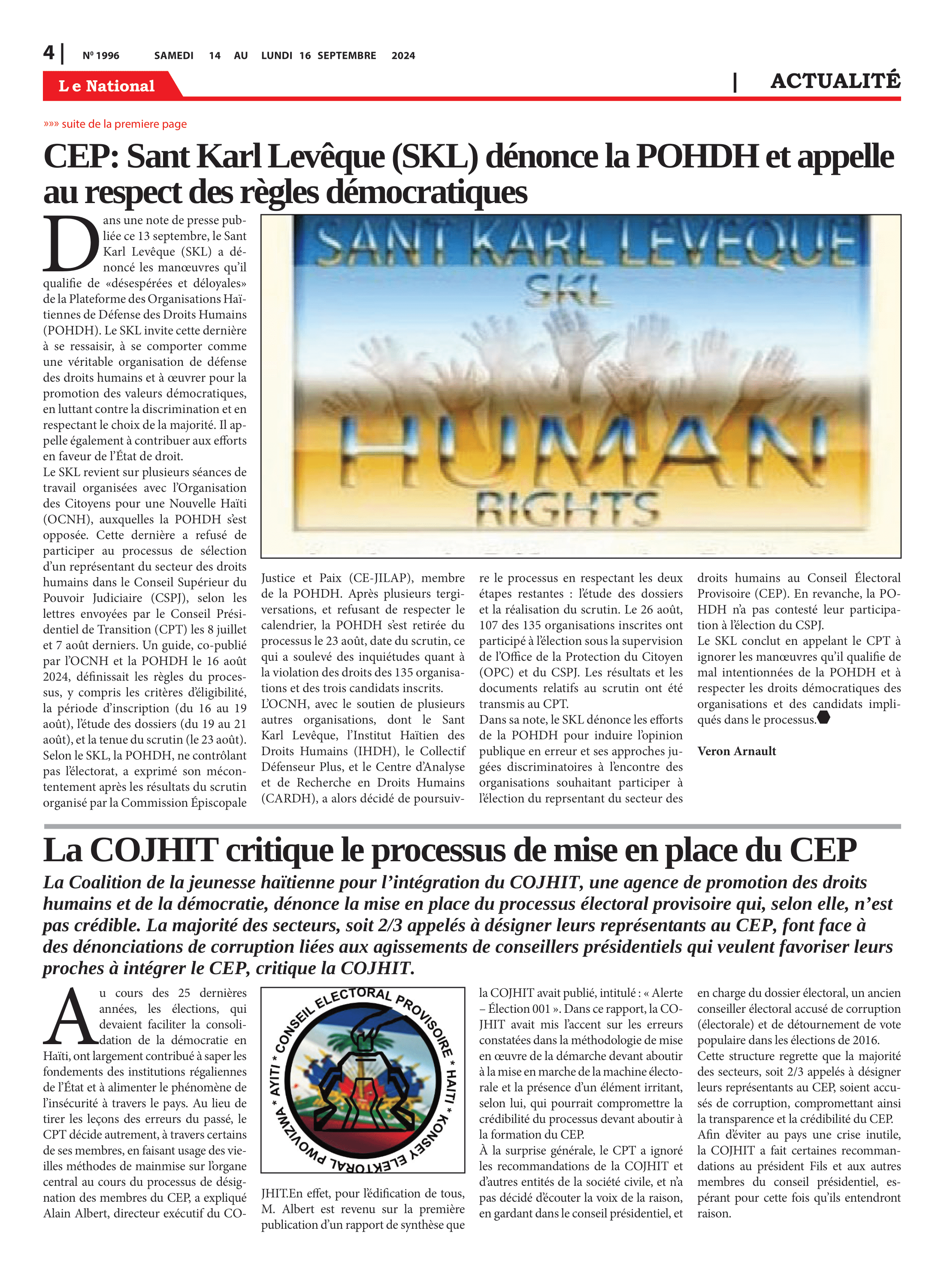 Page 4 de l'édition 1996