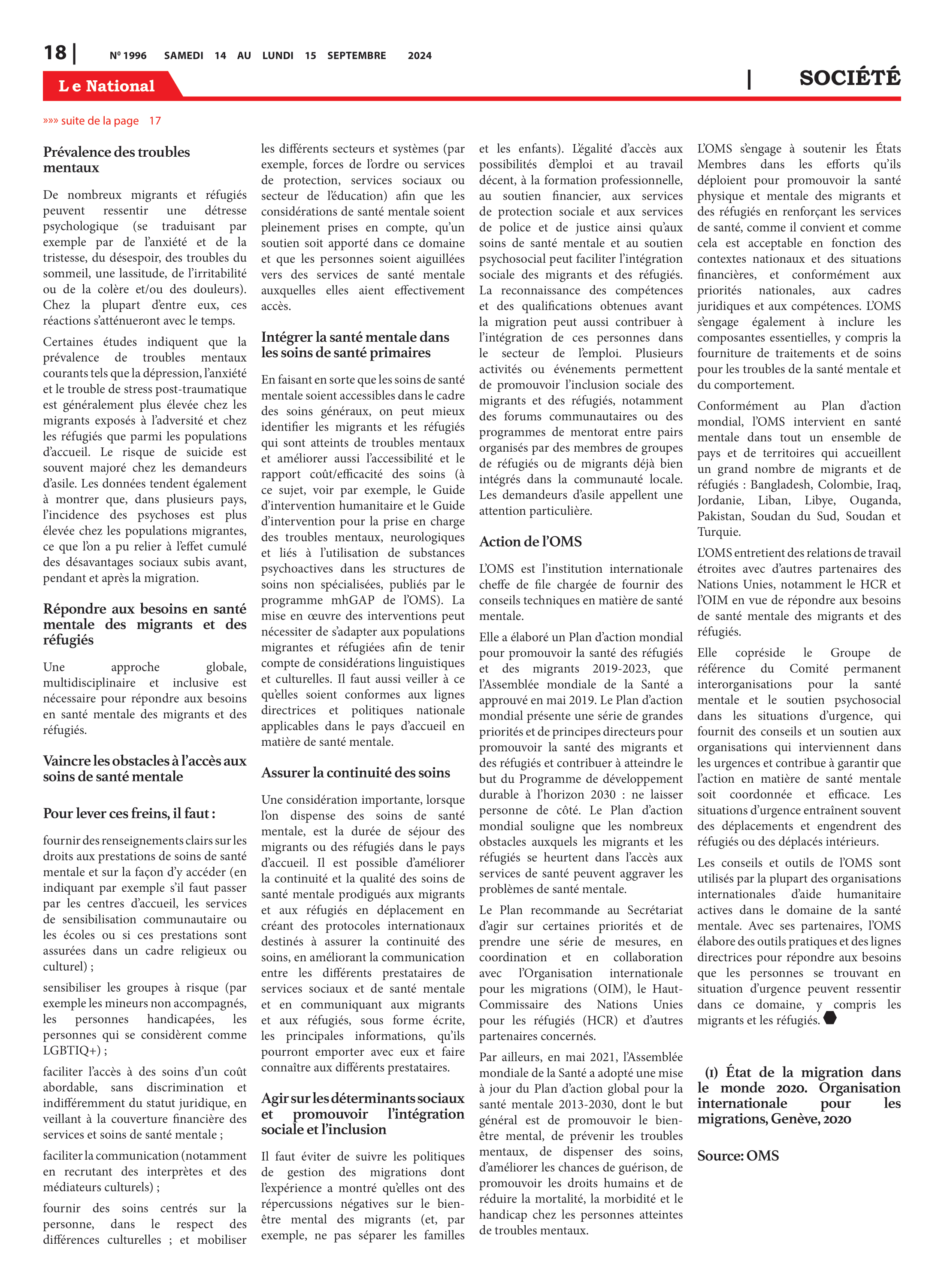 Page 18 de l'édition 1996