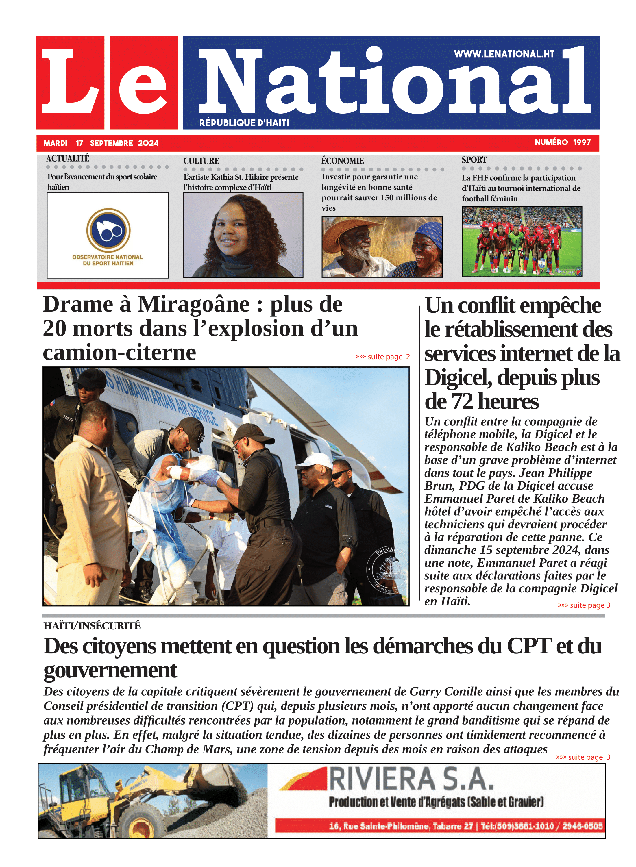 Page 1 de l'édition 1997