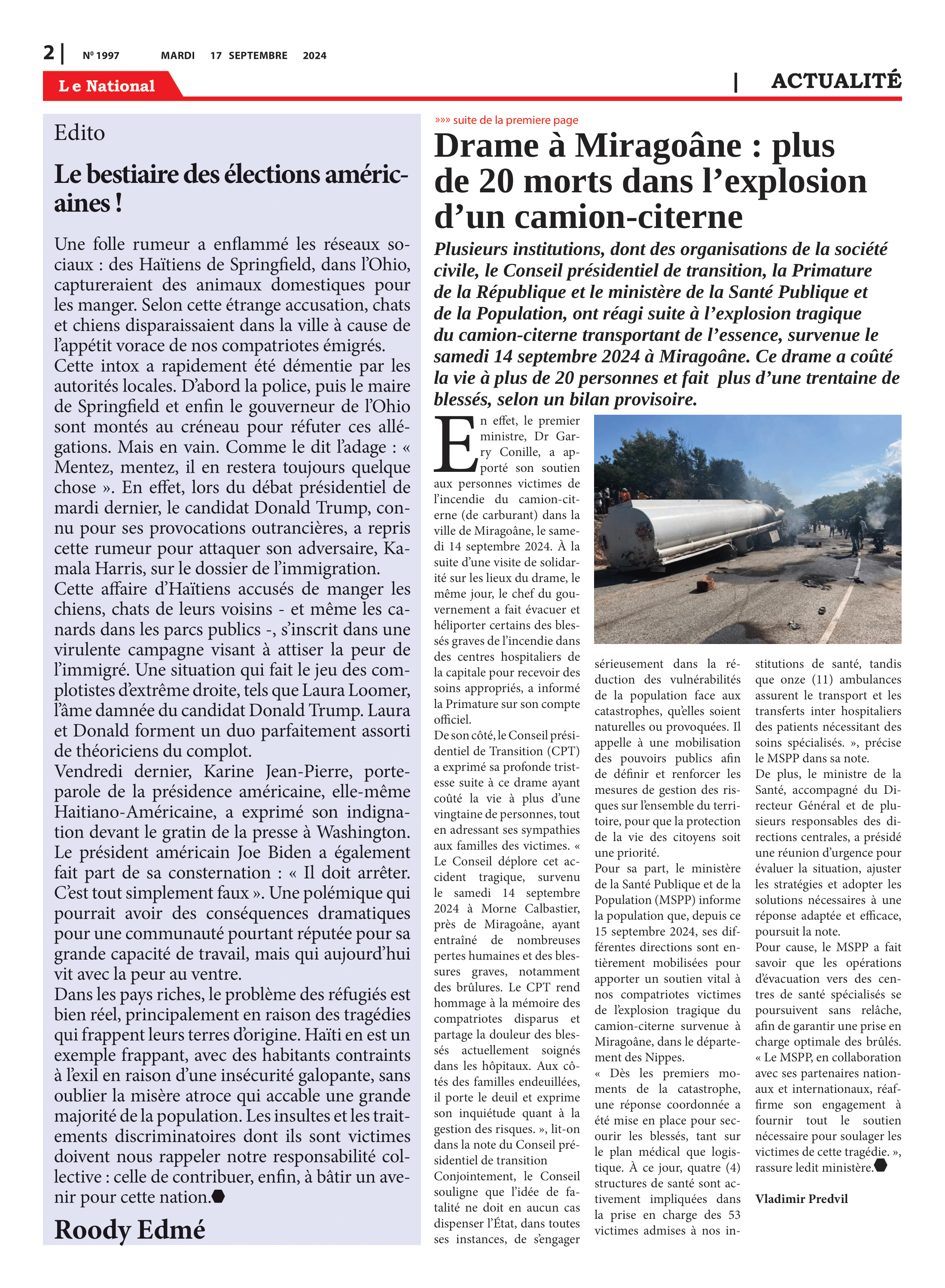 Page 2 de l'édition 1997