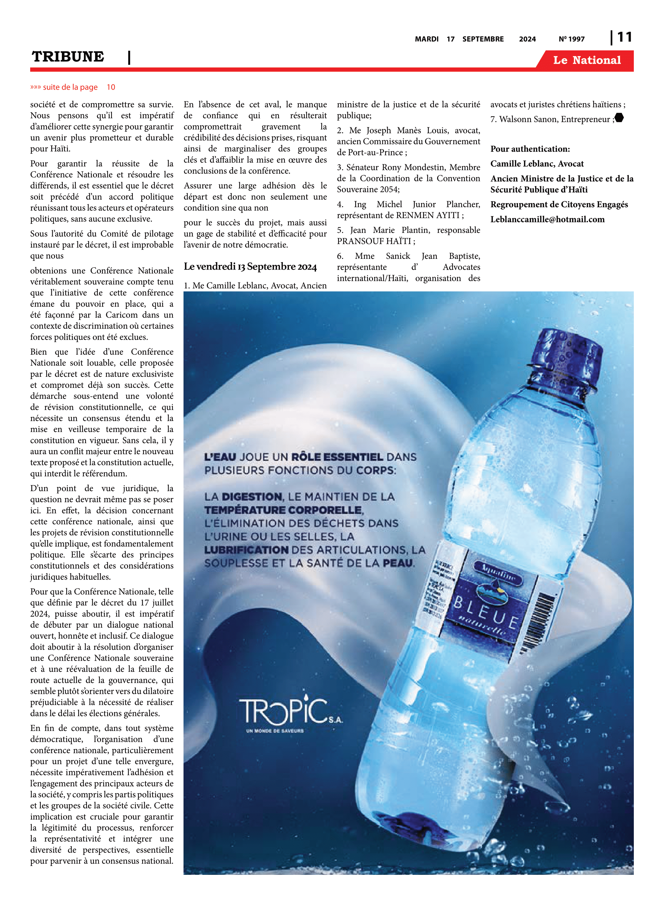 Page 11 de l'édition 1997