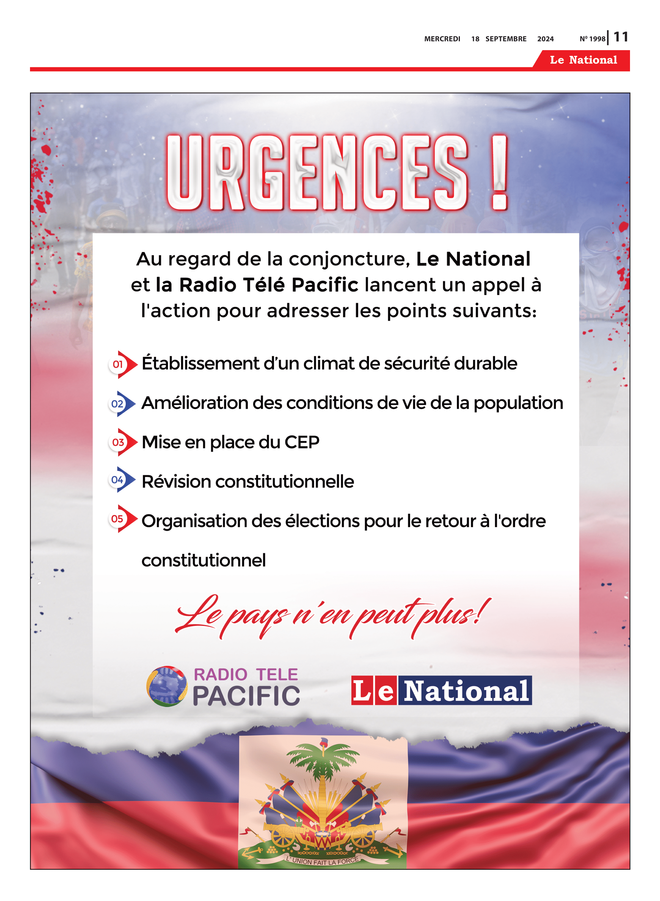 Page 11 de l'édition 1998