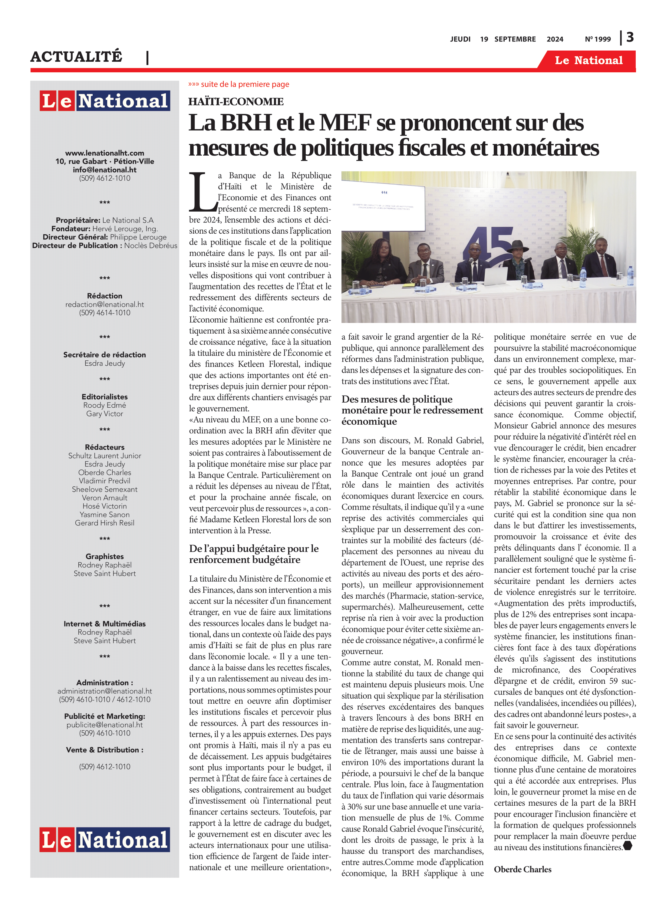 Page 3 de l'édition 1999