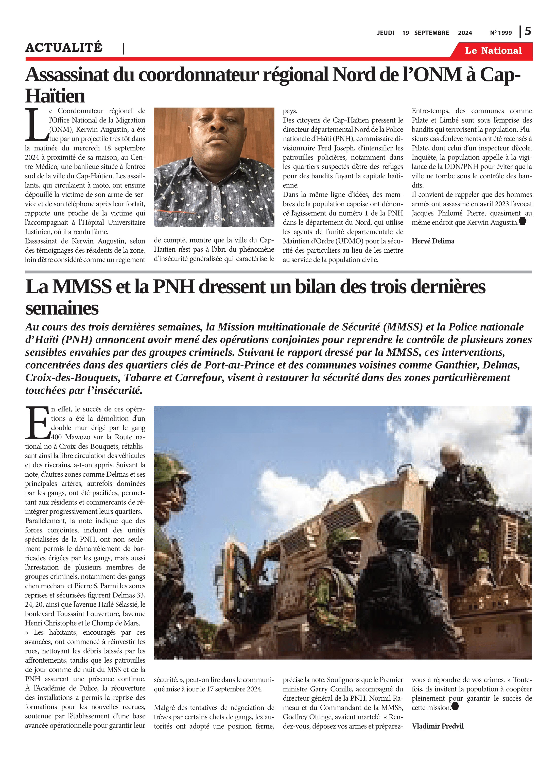 Page 5 de l'édition 1999