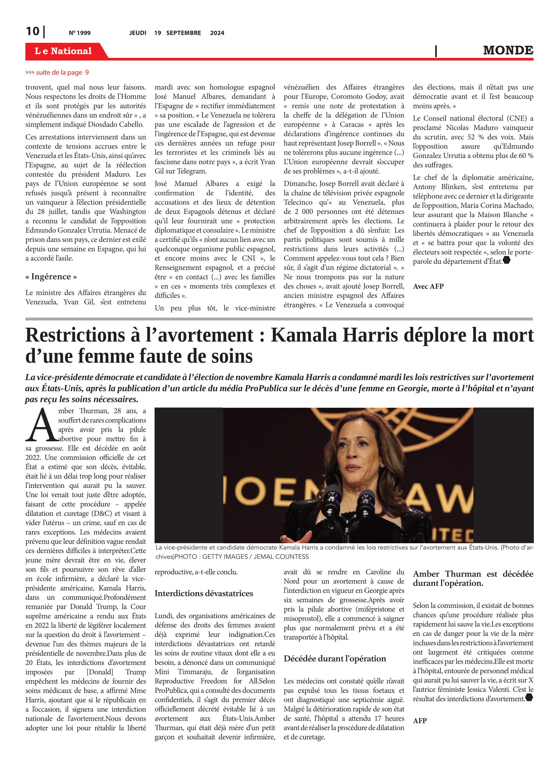 Page 10 de l'édition 1999