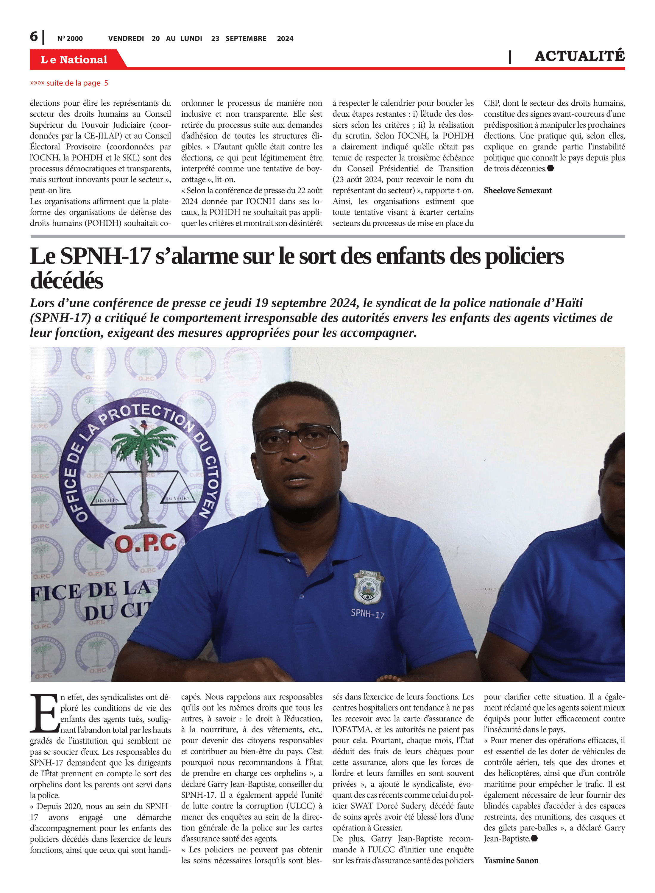 Page 6 de l'édition 2000