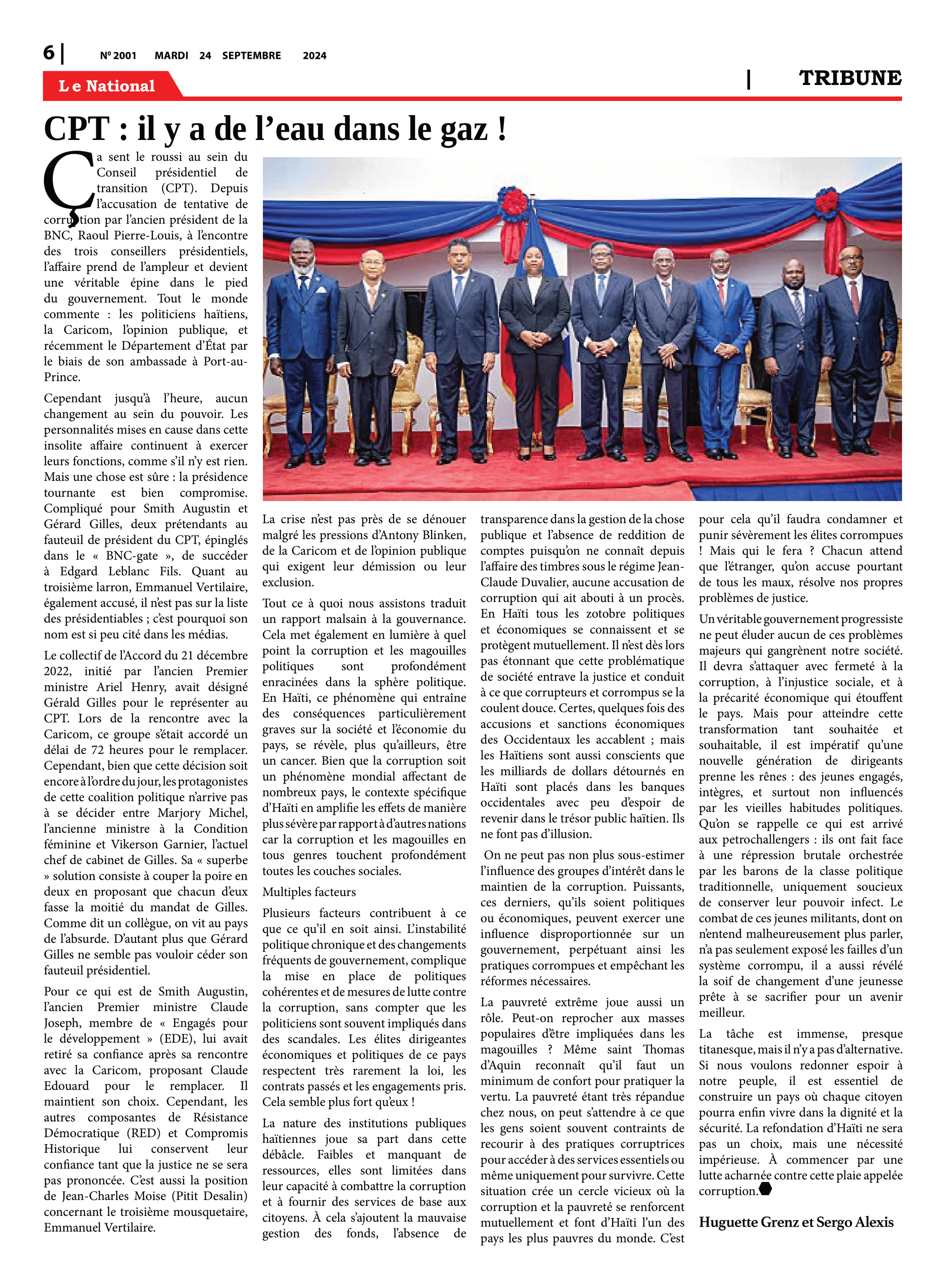 Page 6 de l'édition 2001