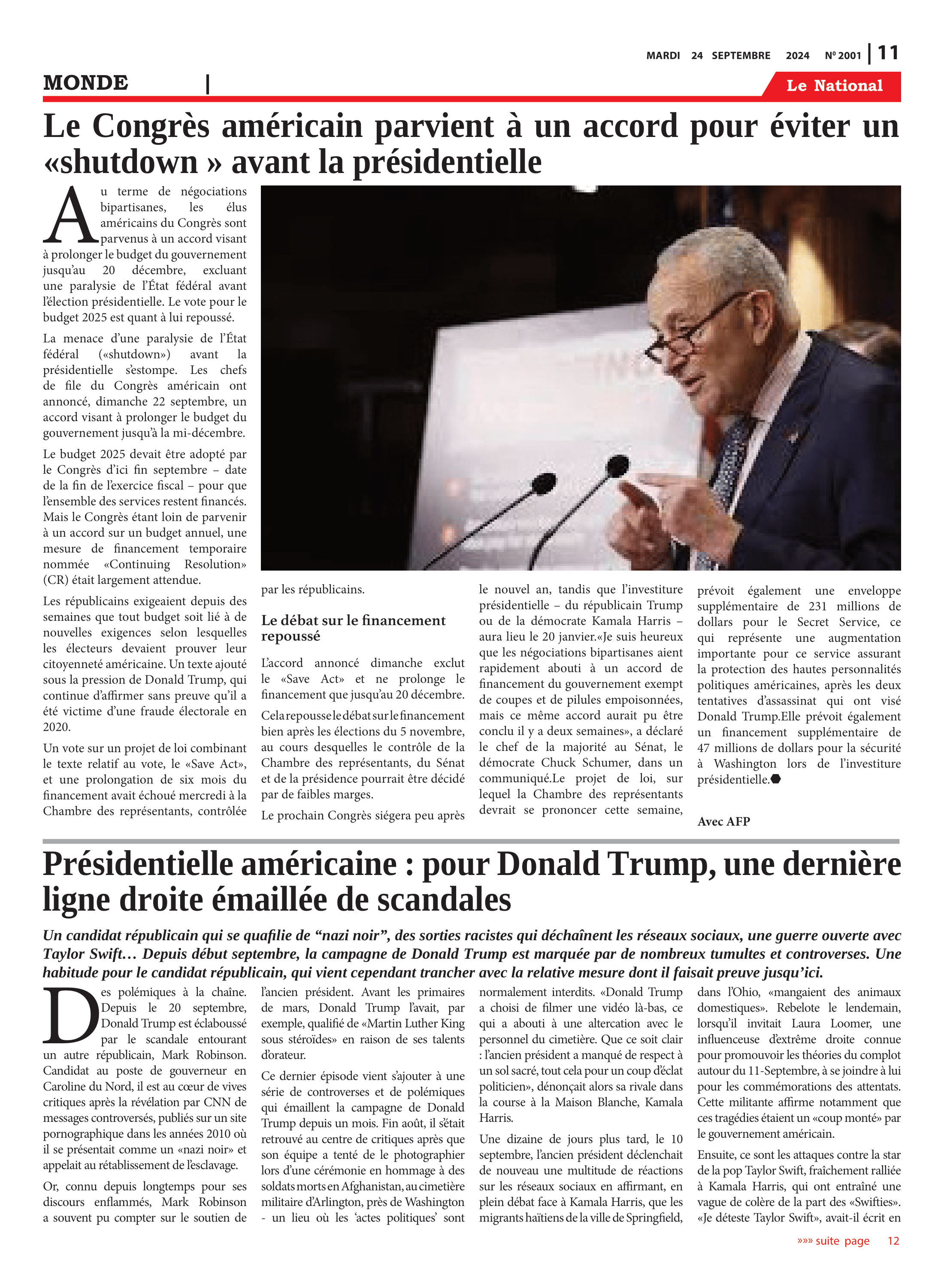 Page 13 de l'édition 2001