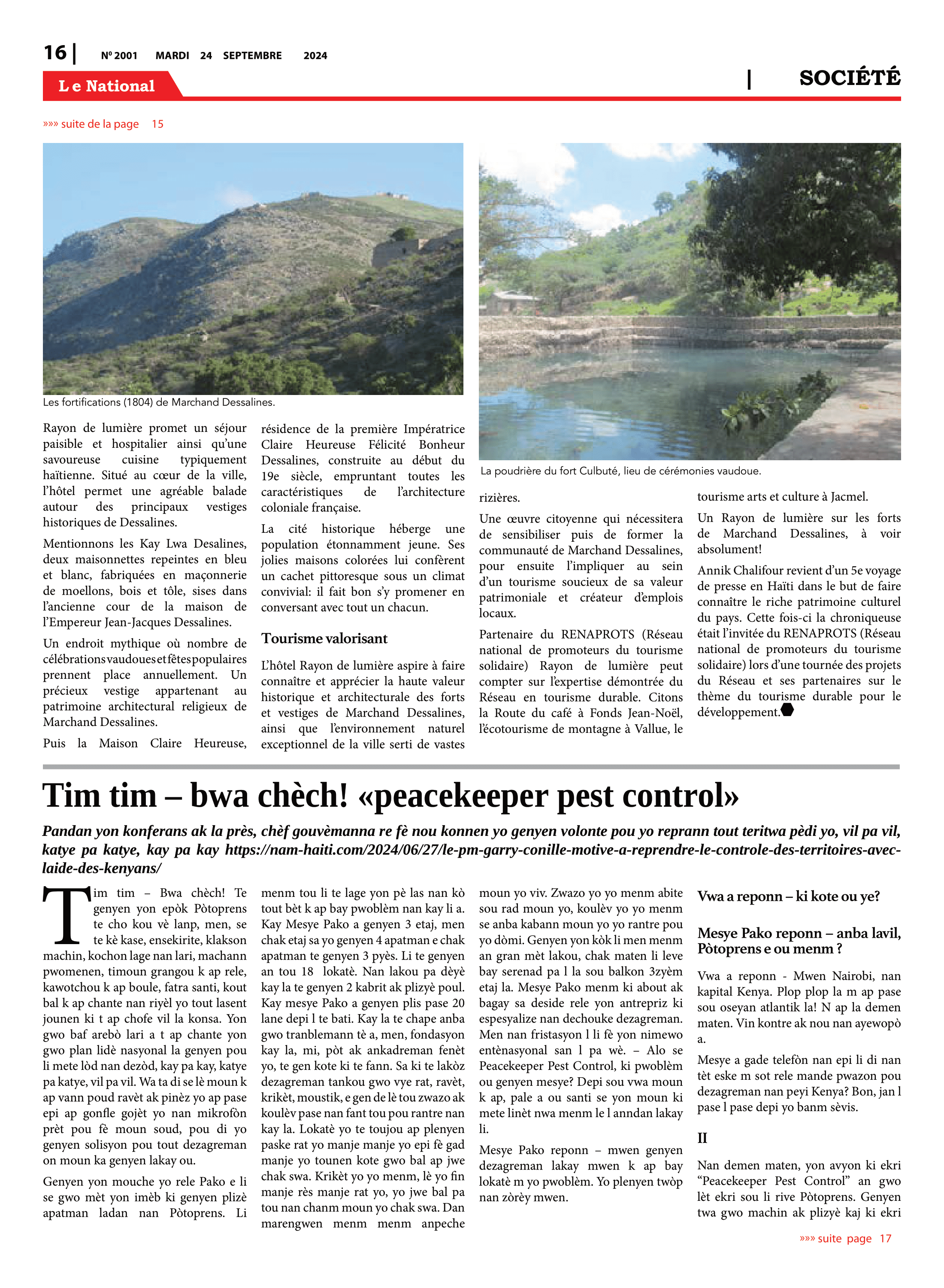 Page 18 de l'édition 2001