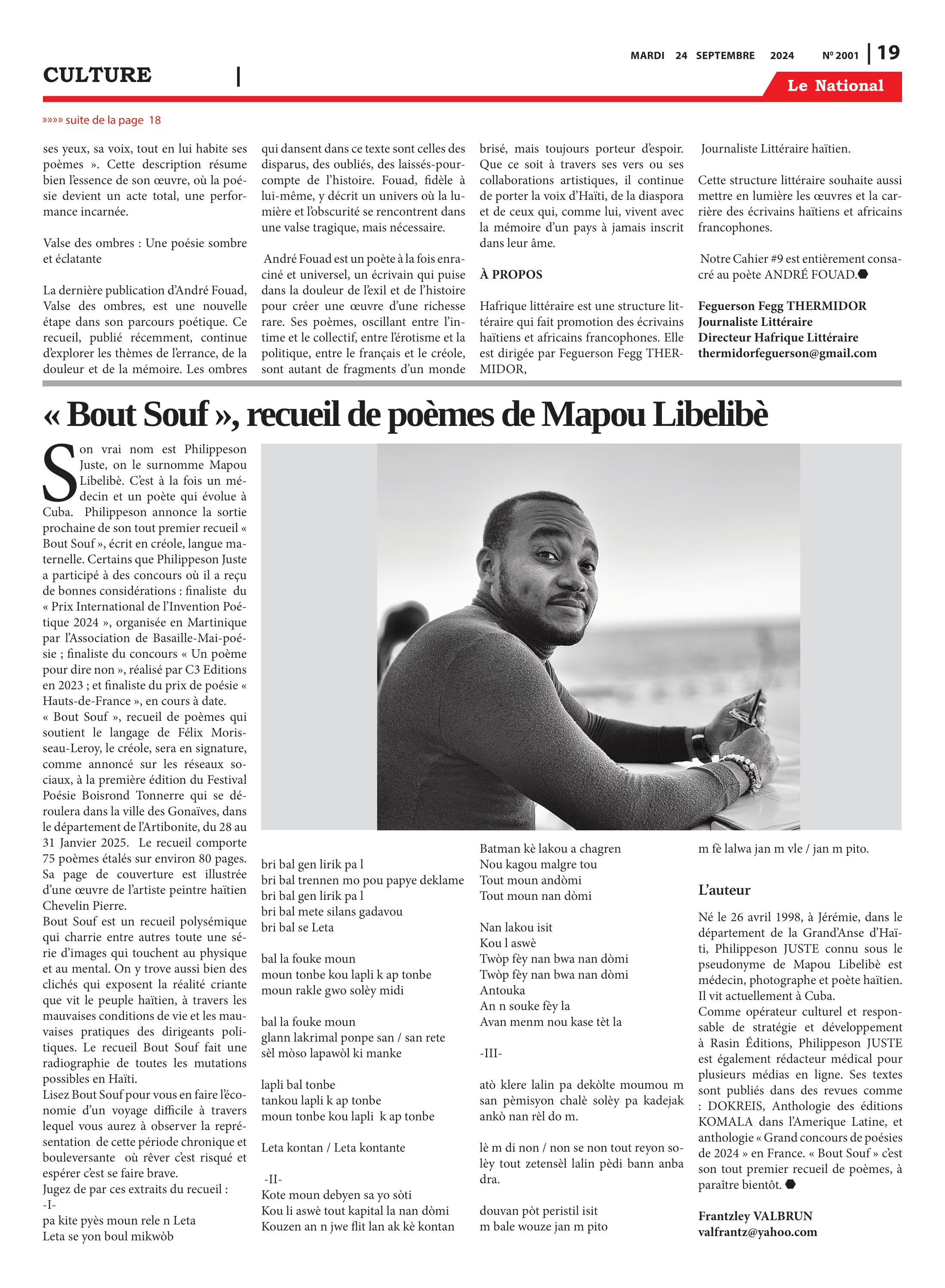 Page 21 de l'édition 2001