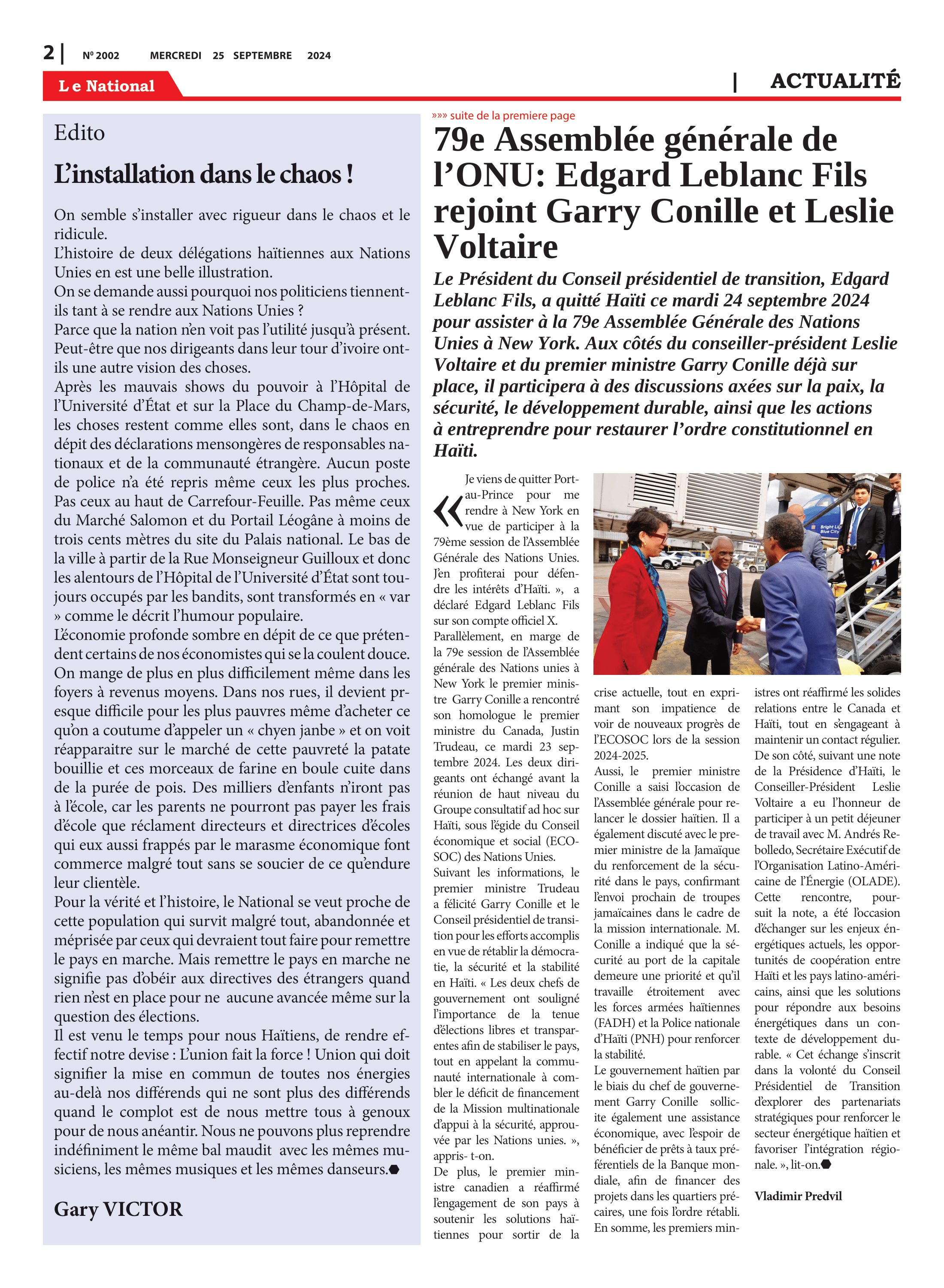 Page 2 de l'édition 2002