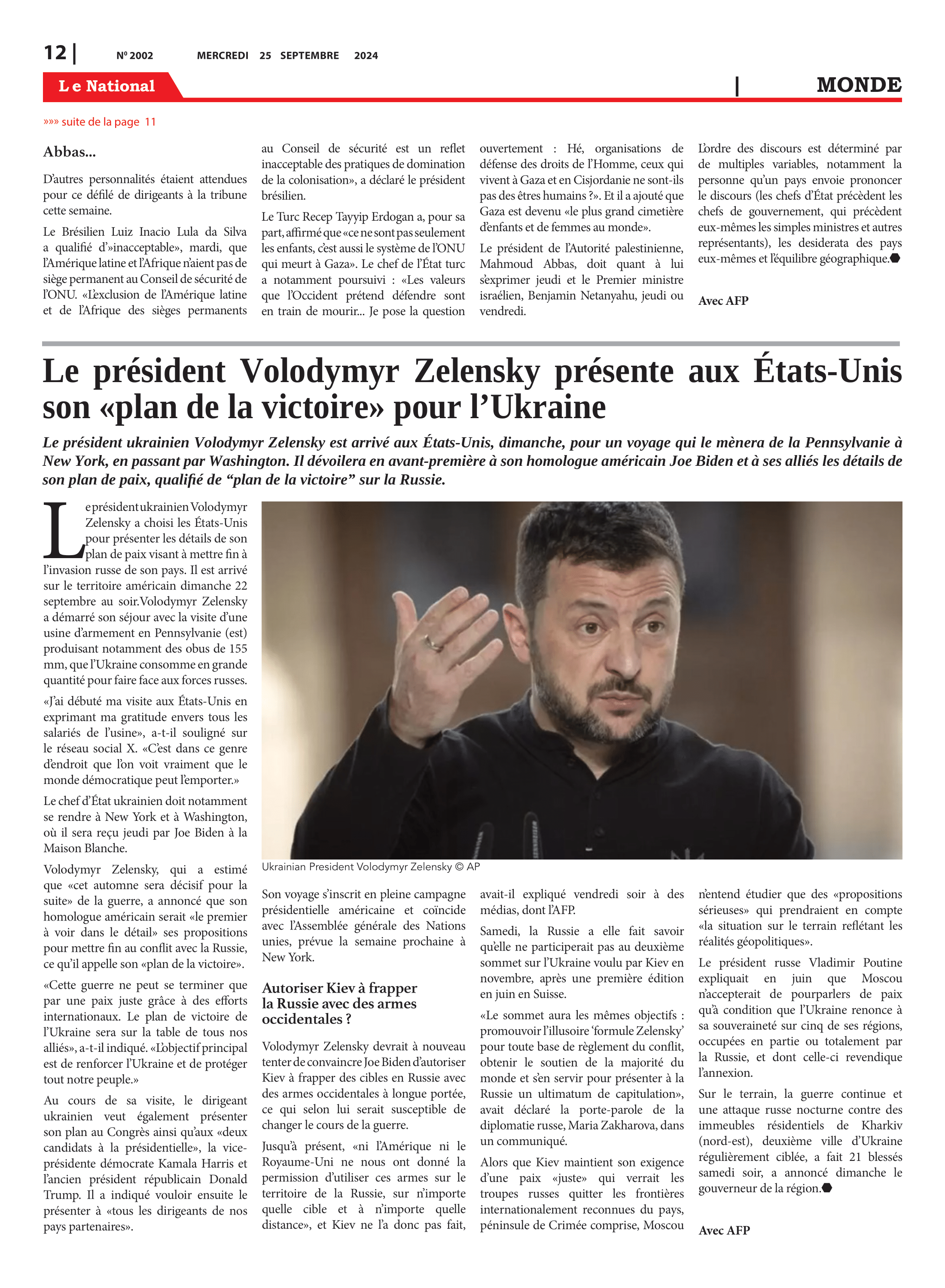 Page 12 de l'édition 2002
