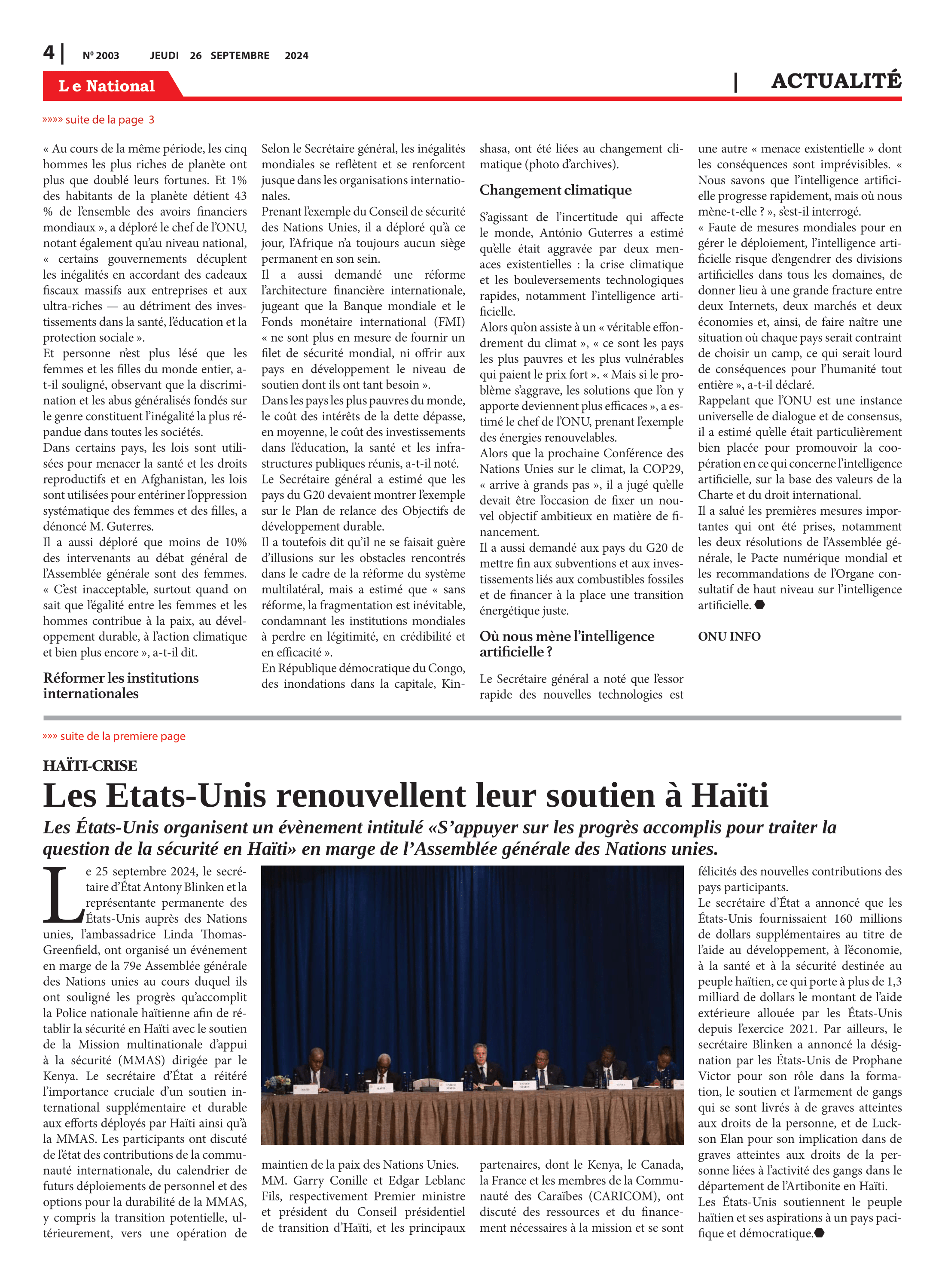 Page 4 de l'édition 2003