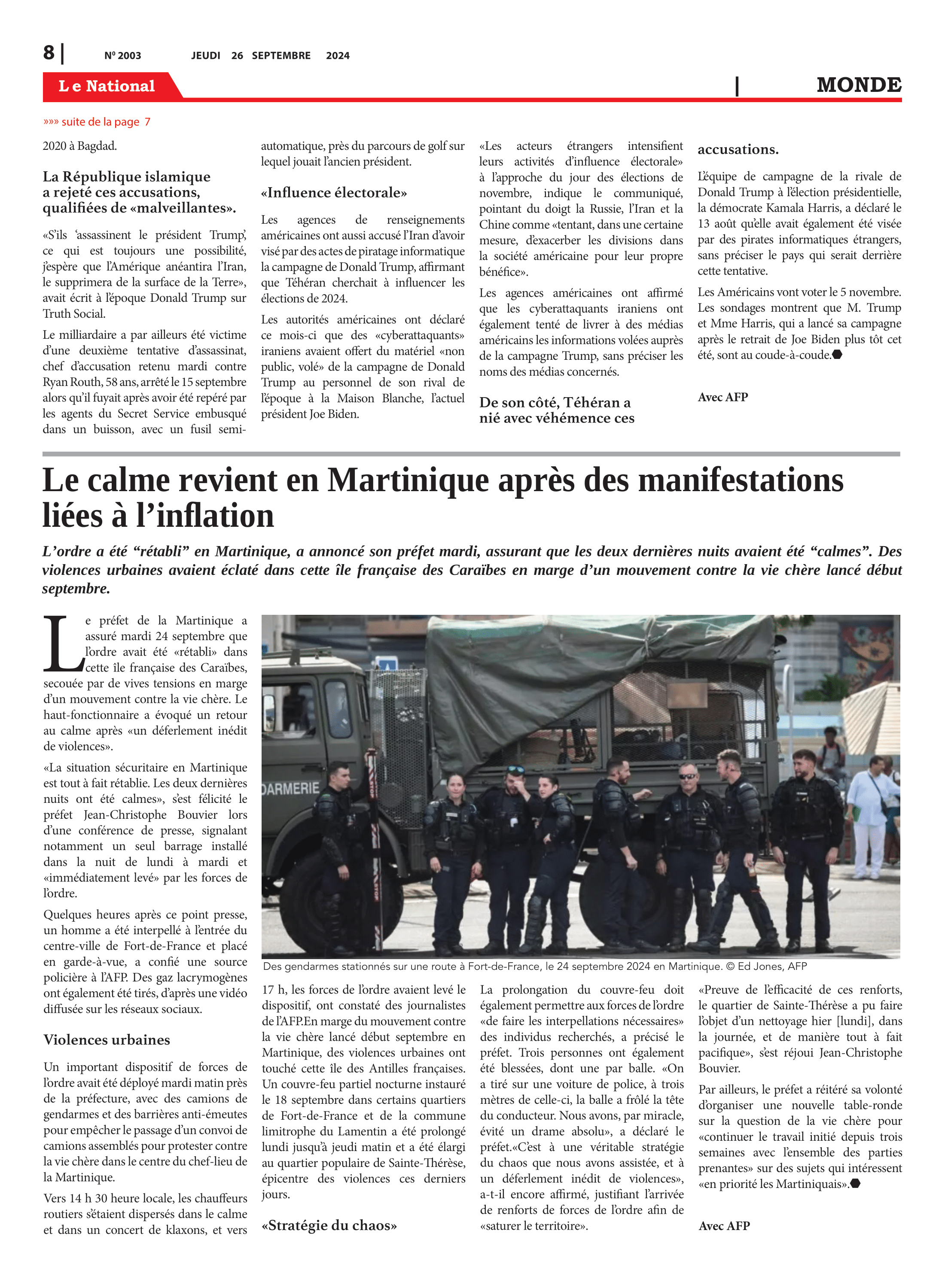 Page 8 de l'édition 2003