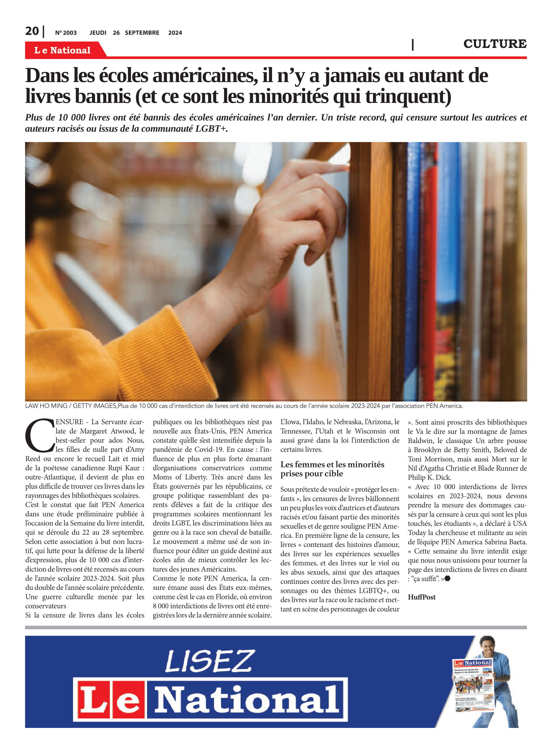 Page 20 de l'édition 2003