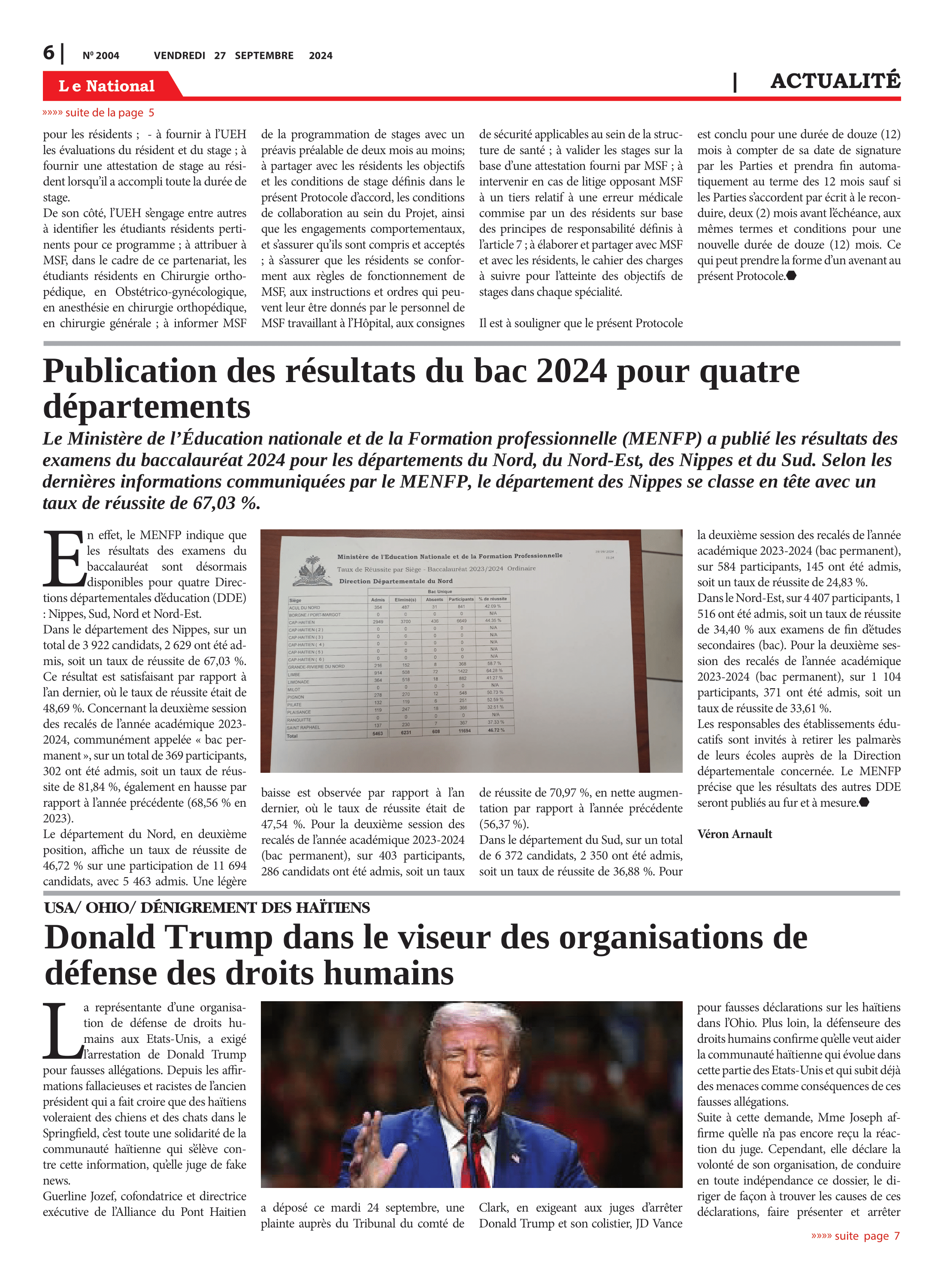 Page 6 de l'édition 2004