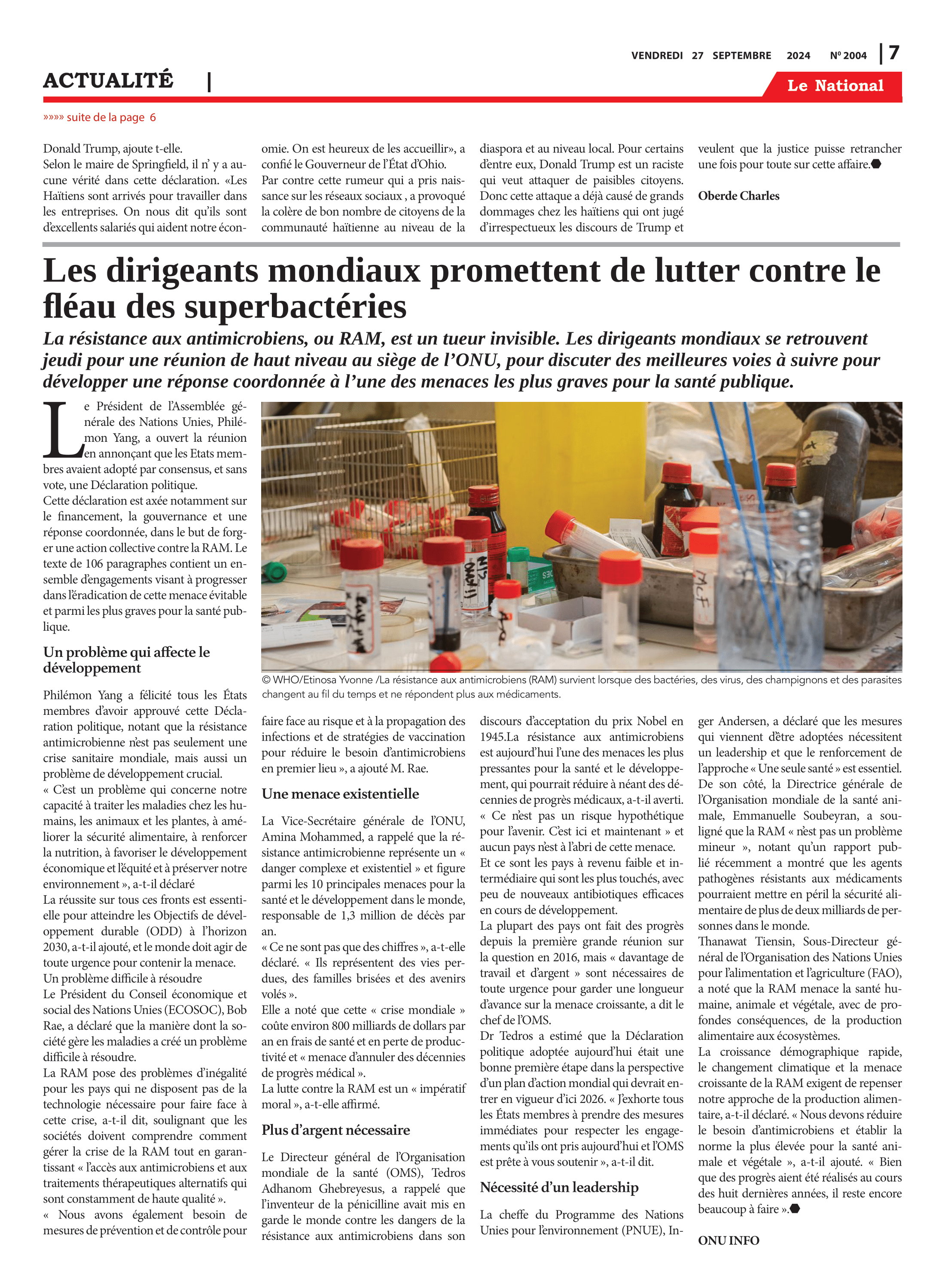 Page 7 de l'édition 2004