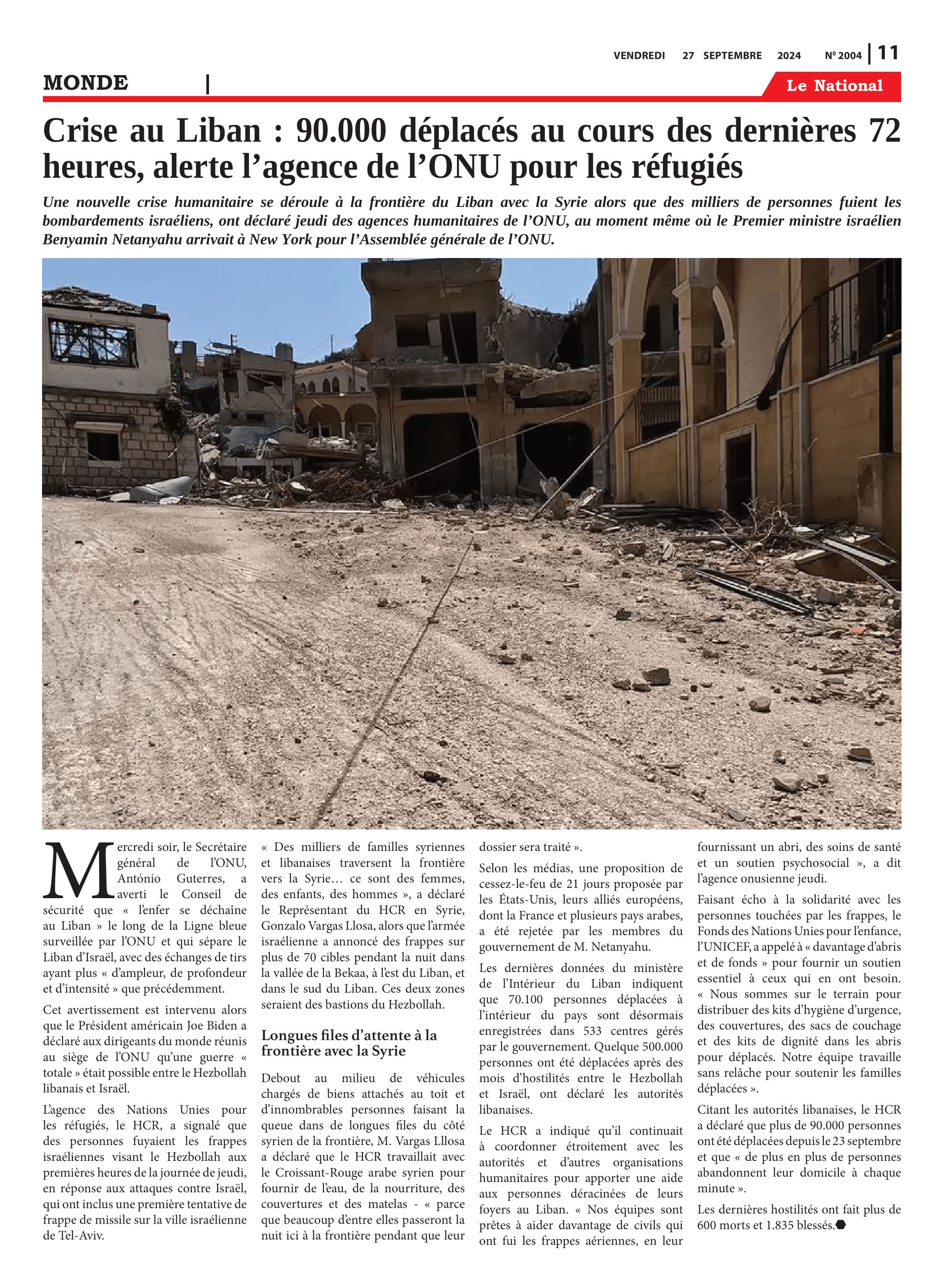 Page 11 de l'édition 2004