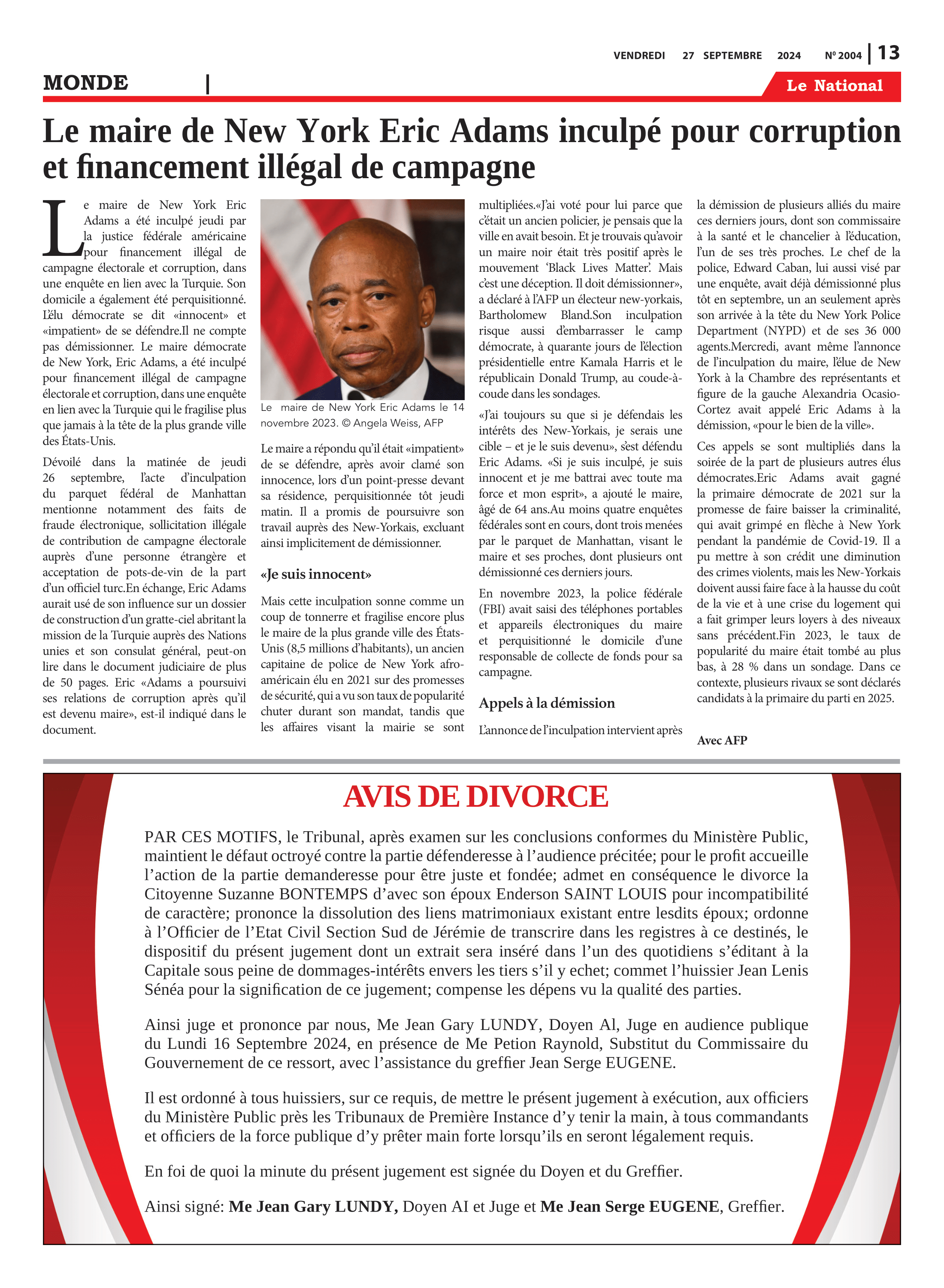Page 13 de l'édition 2004