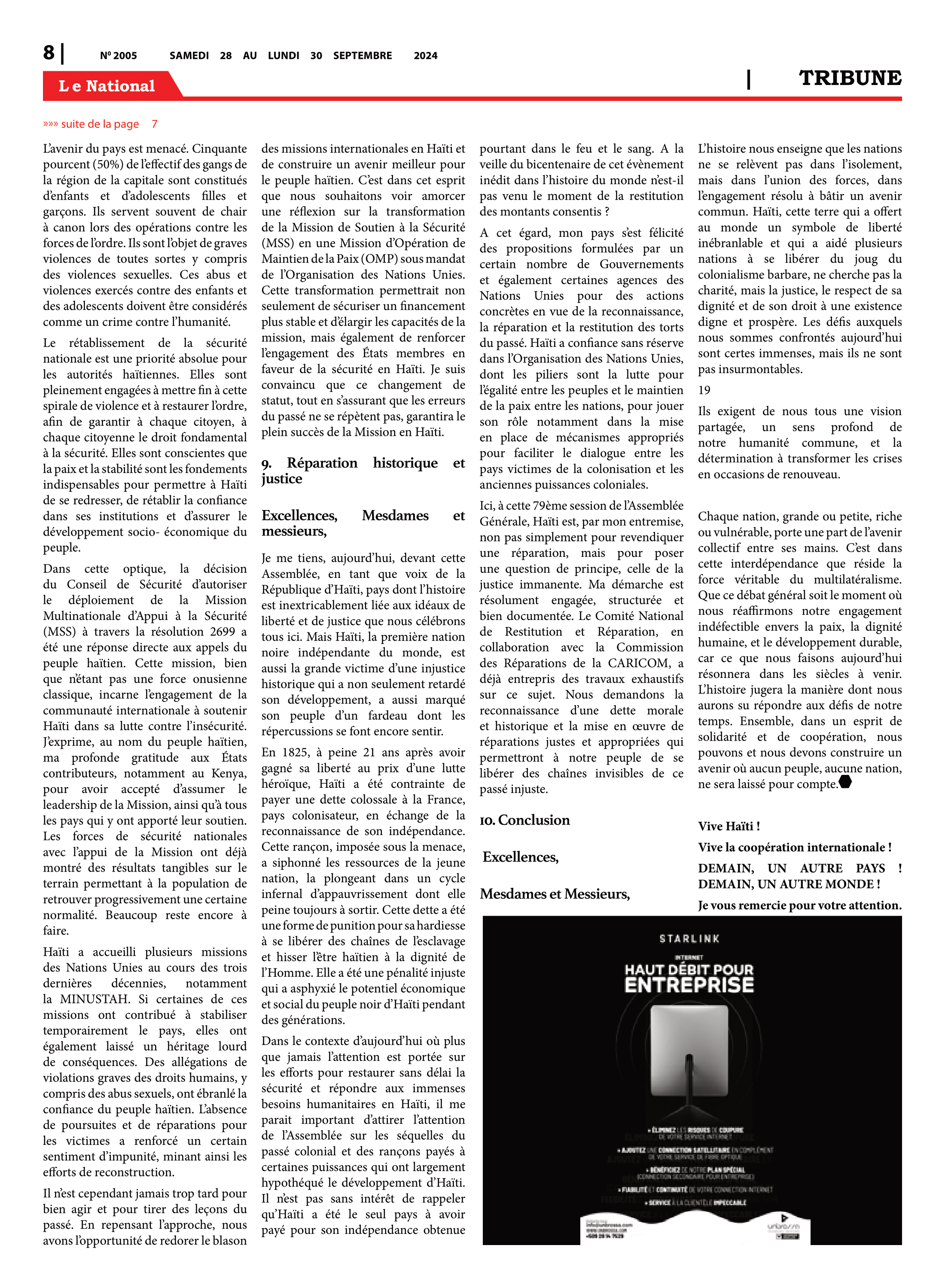 Page 8 de l'édition 2005
