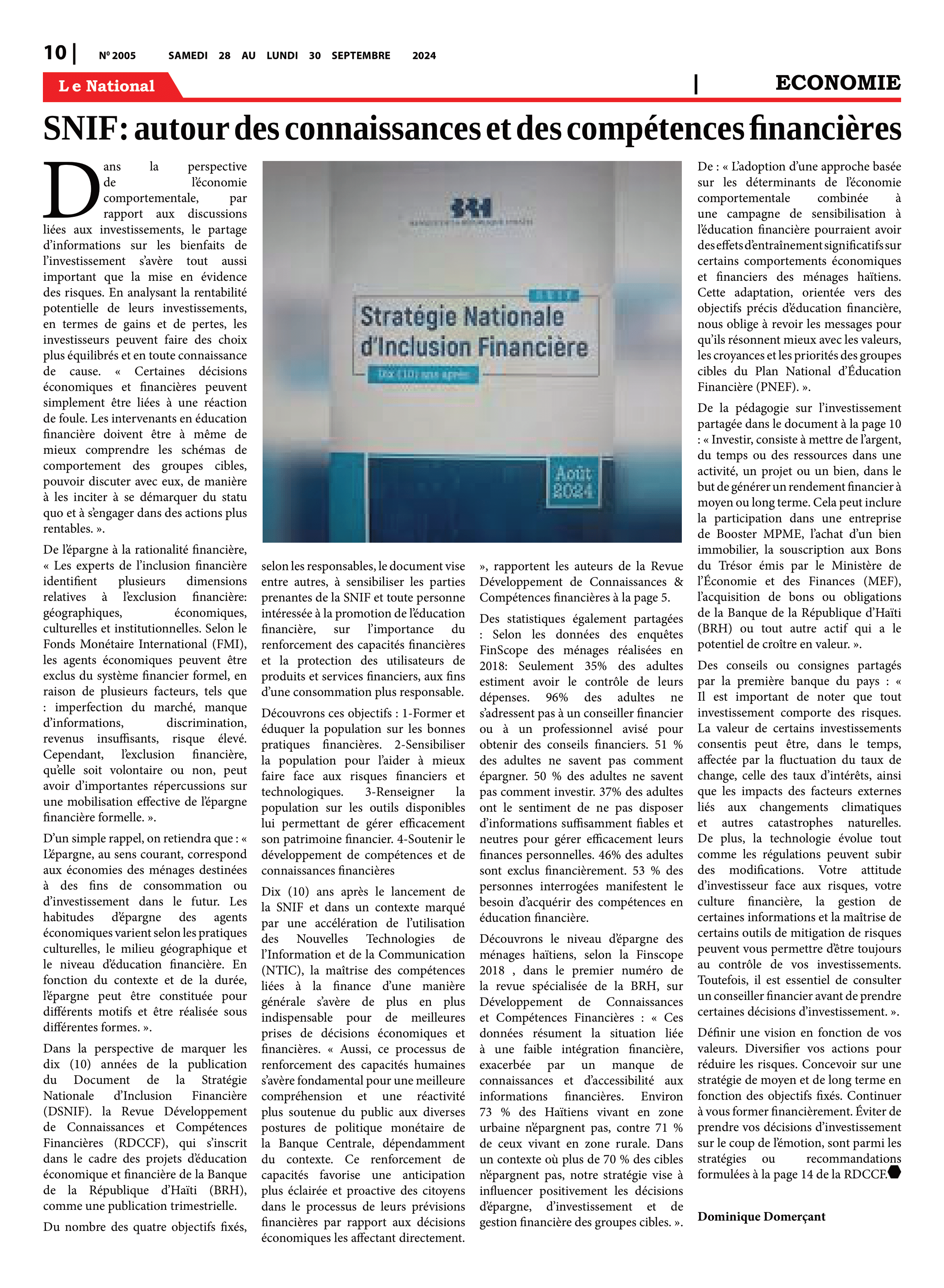 Page 10 de l'édition 2005
