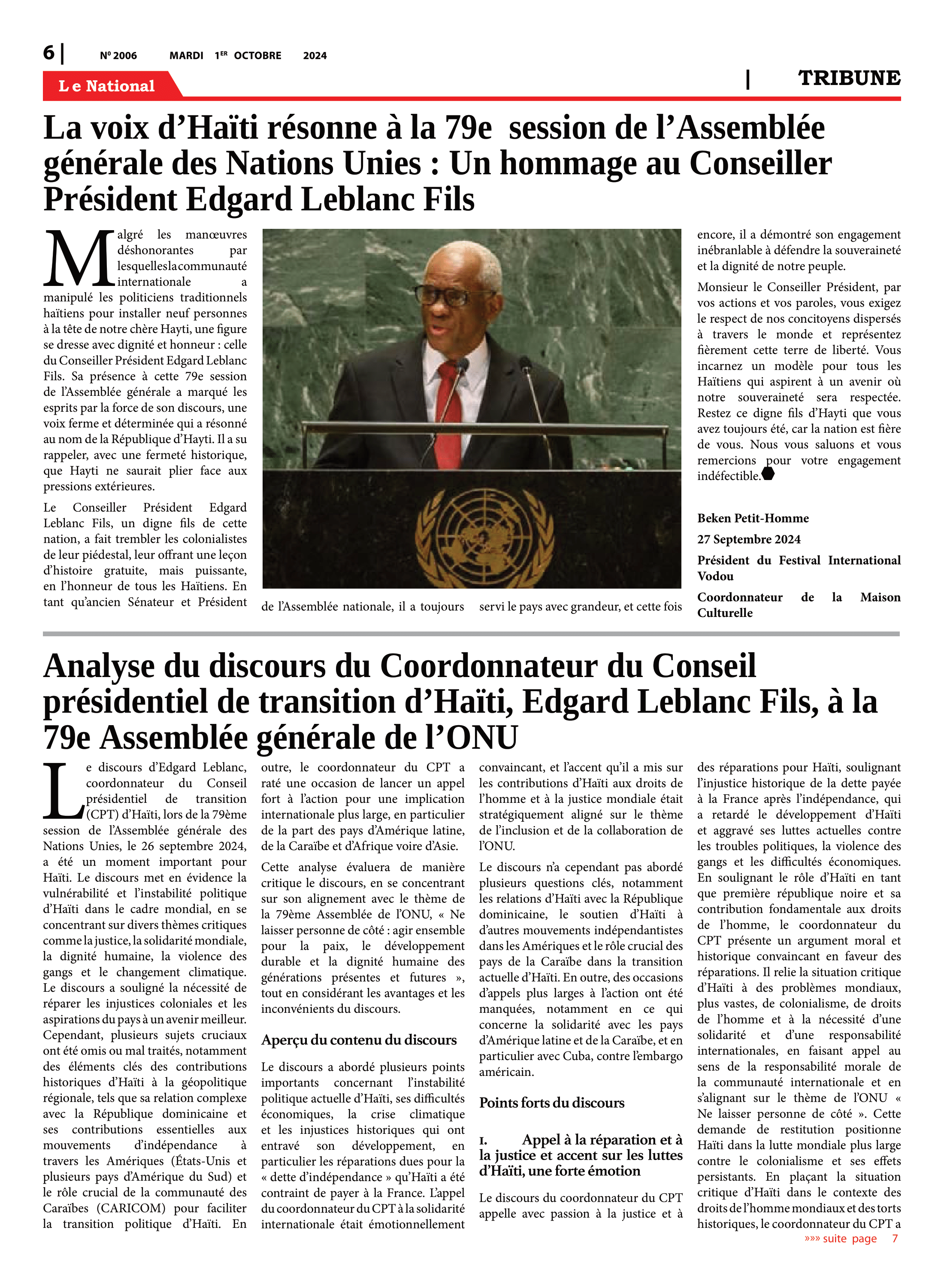 Page 6 de l'édition 2006