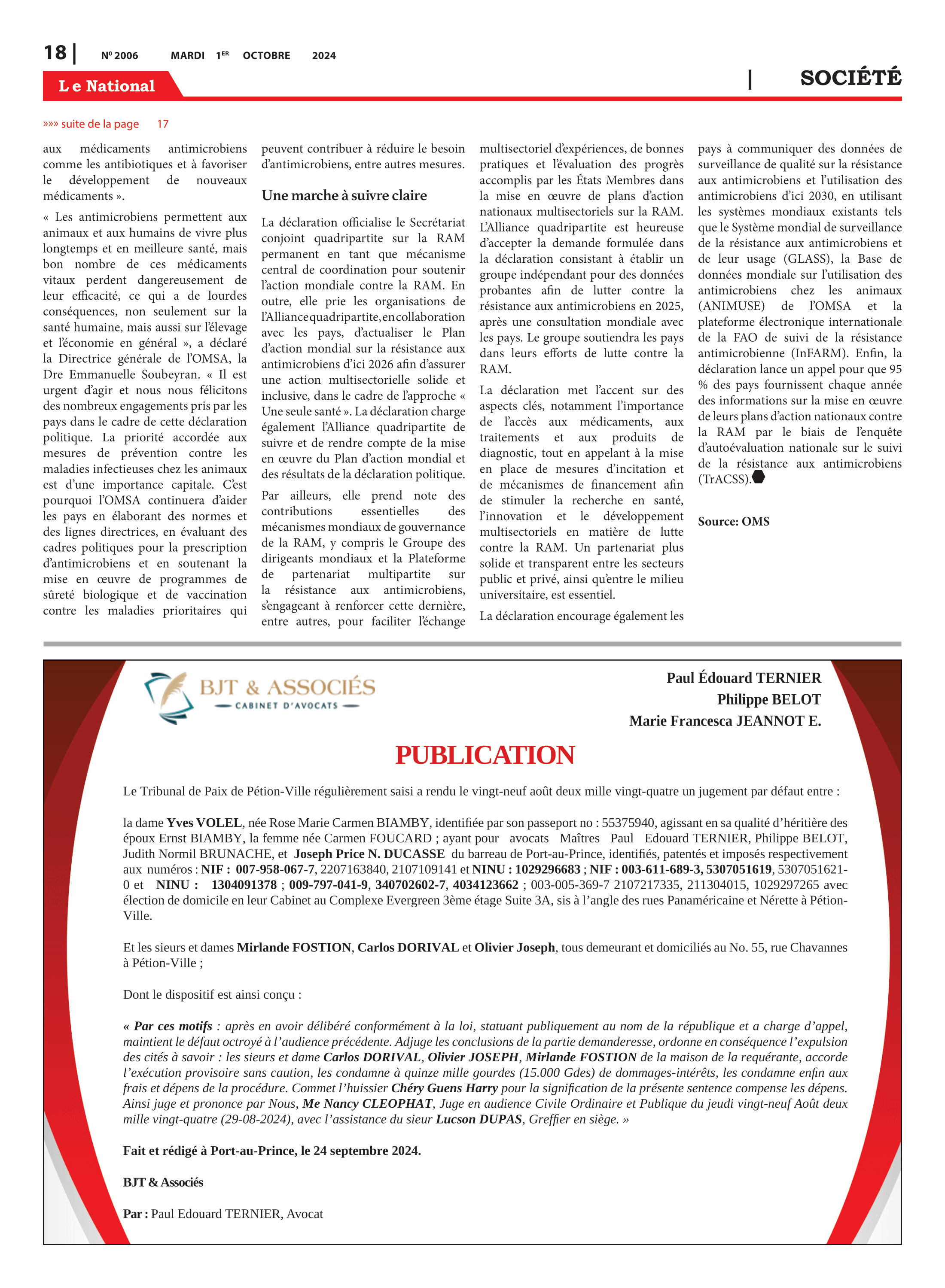 Page 18 de l'édition 2006