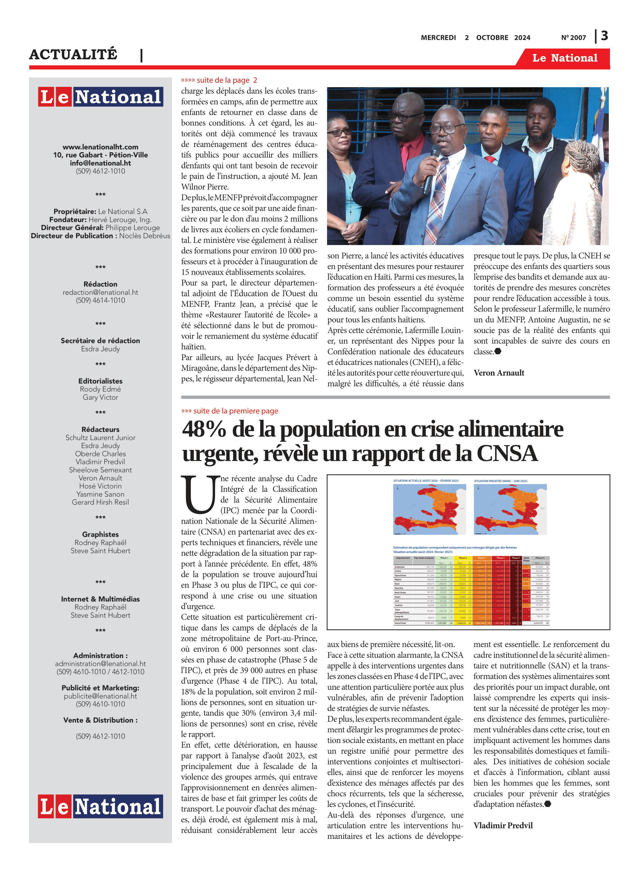 Page 3 de l'édition 2007