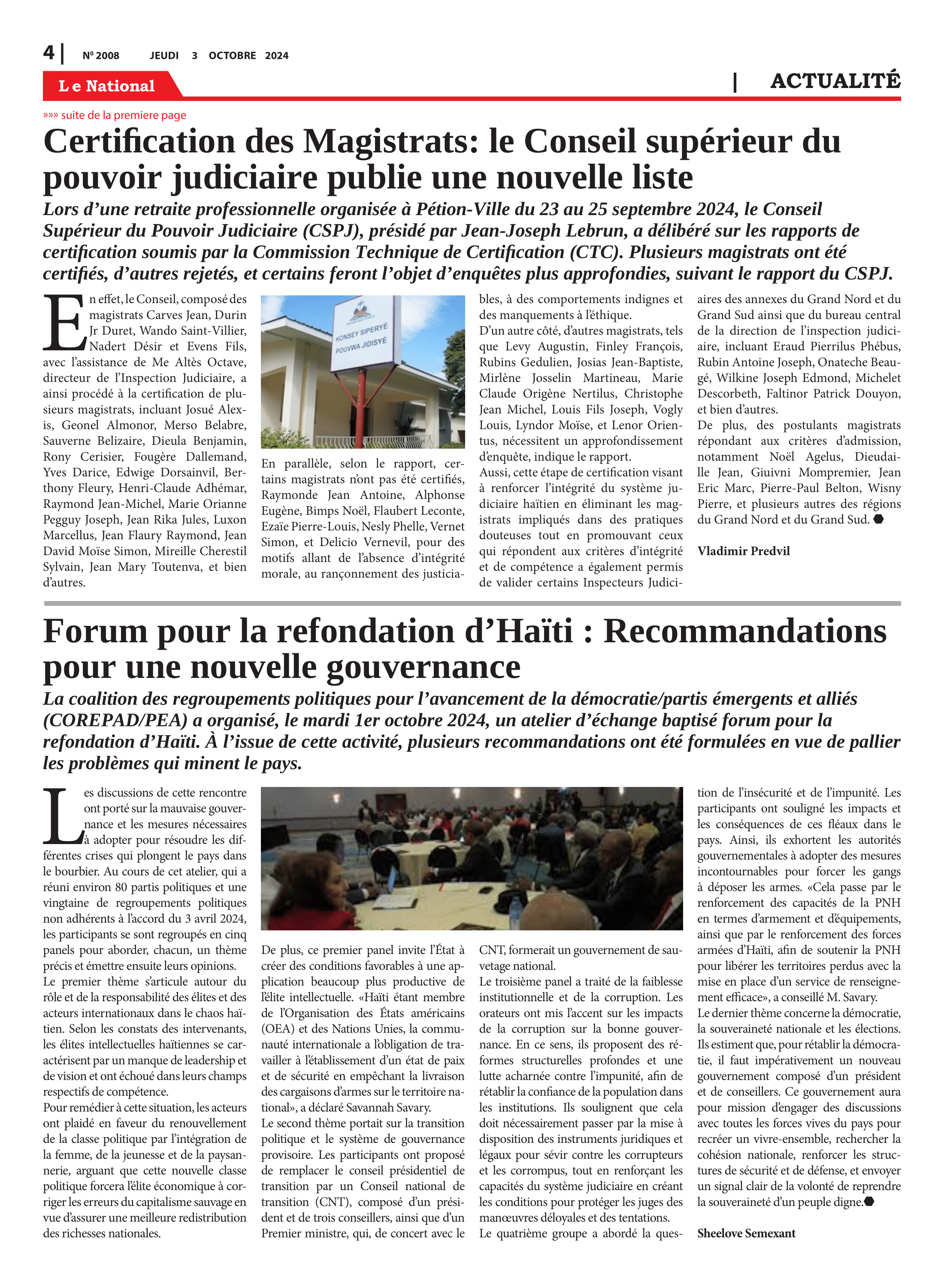 Page 4 de l'édition 2008