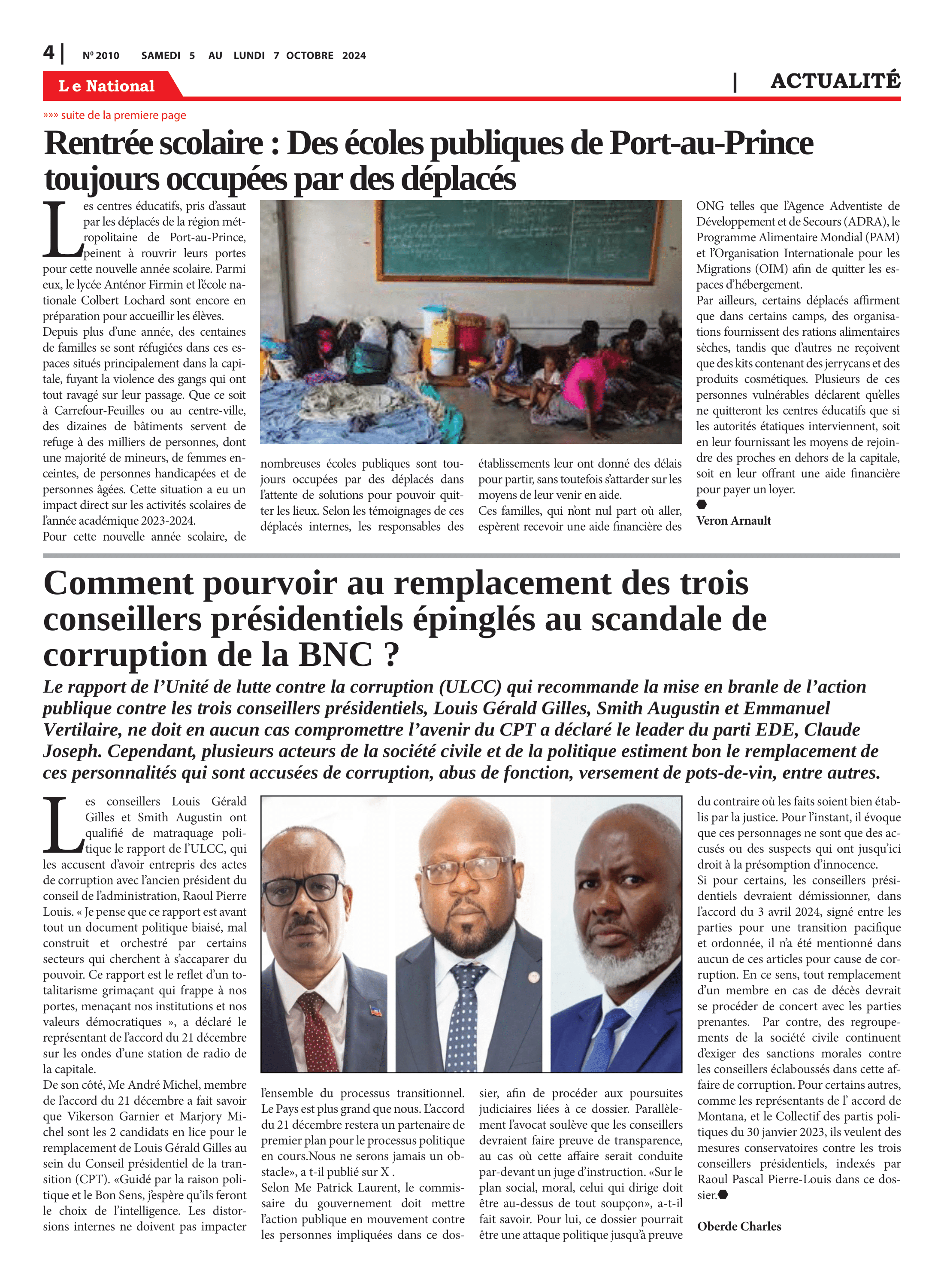 Page 4 de l'édition 2010