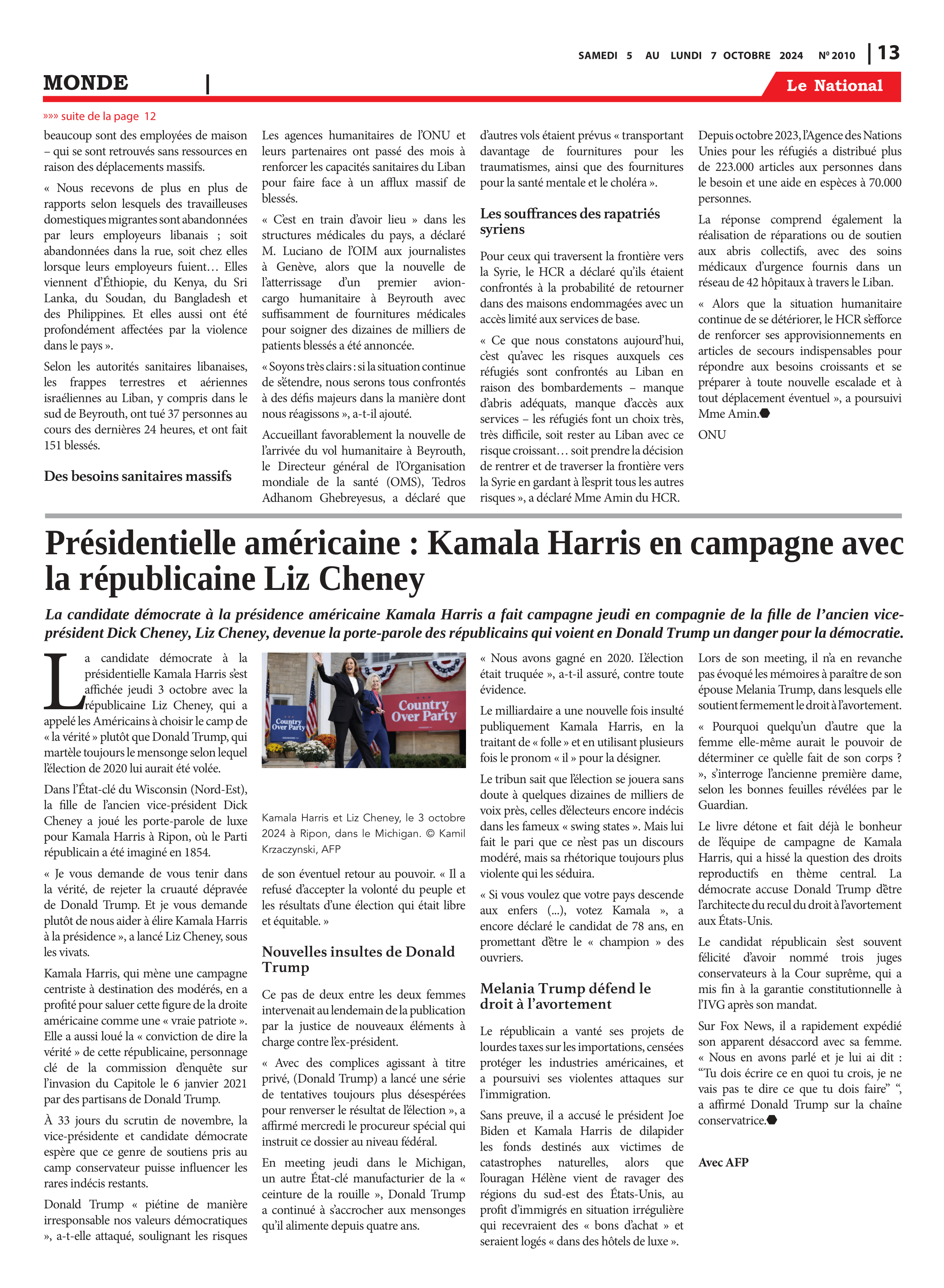 Page 12 de l'édition 2010