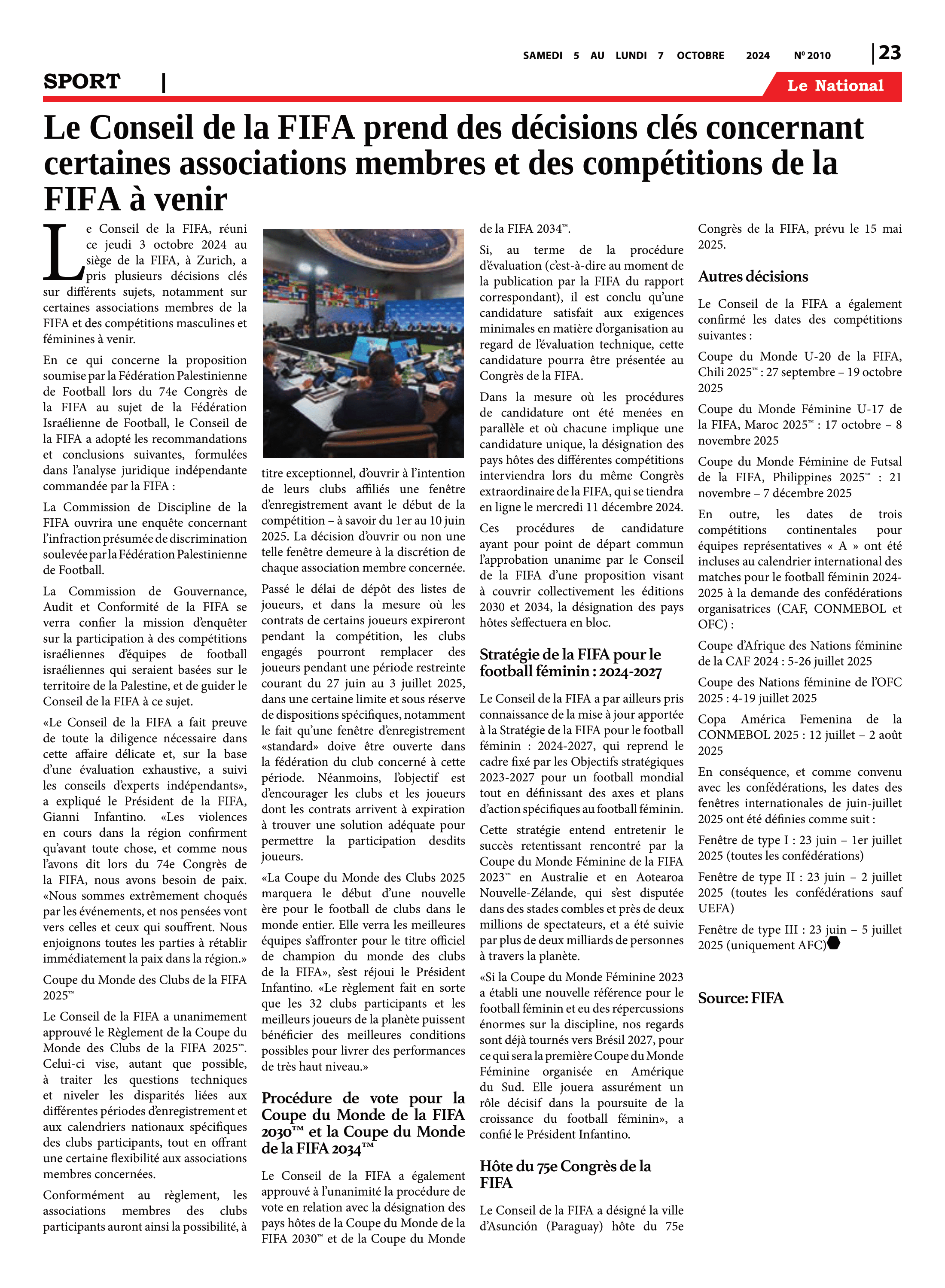 Page 23 de l'édition 2010