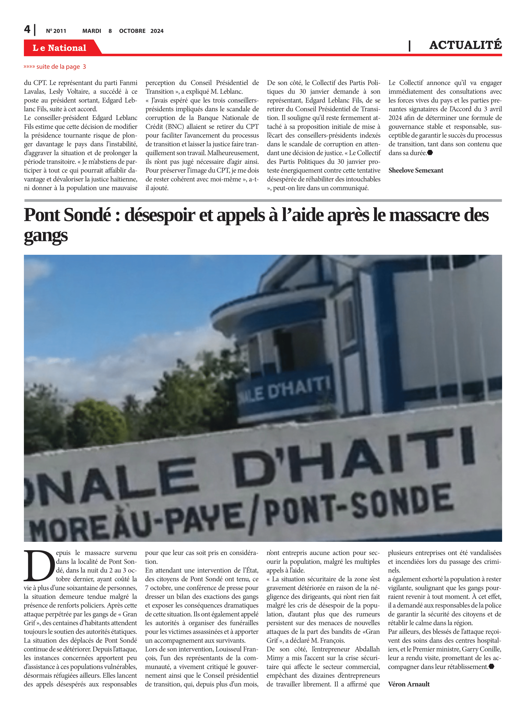 Page 4 de l'édition 2011