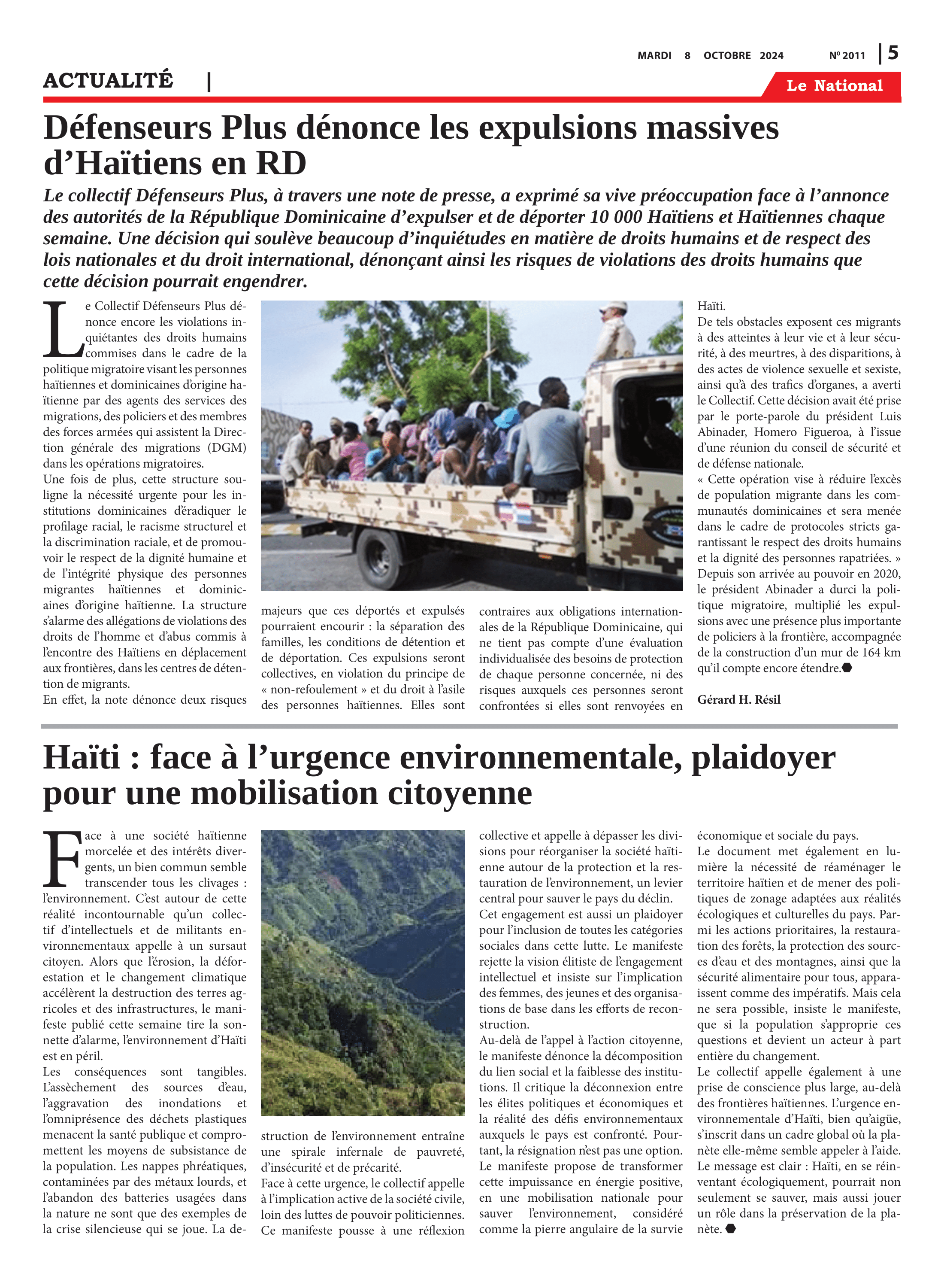 Page 5 de l'édition 2011