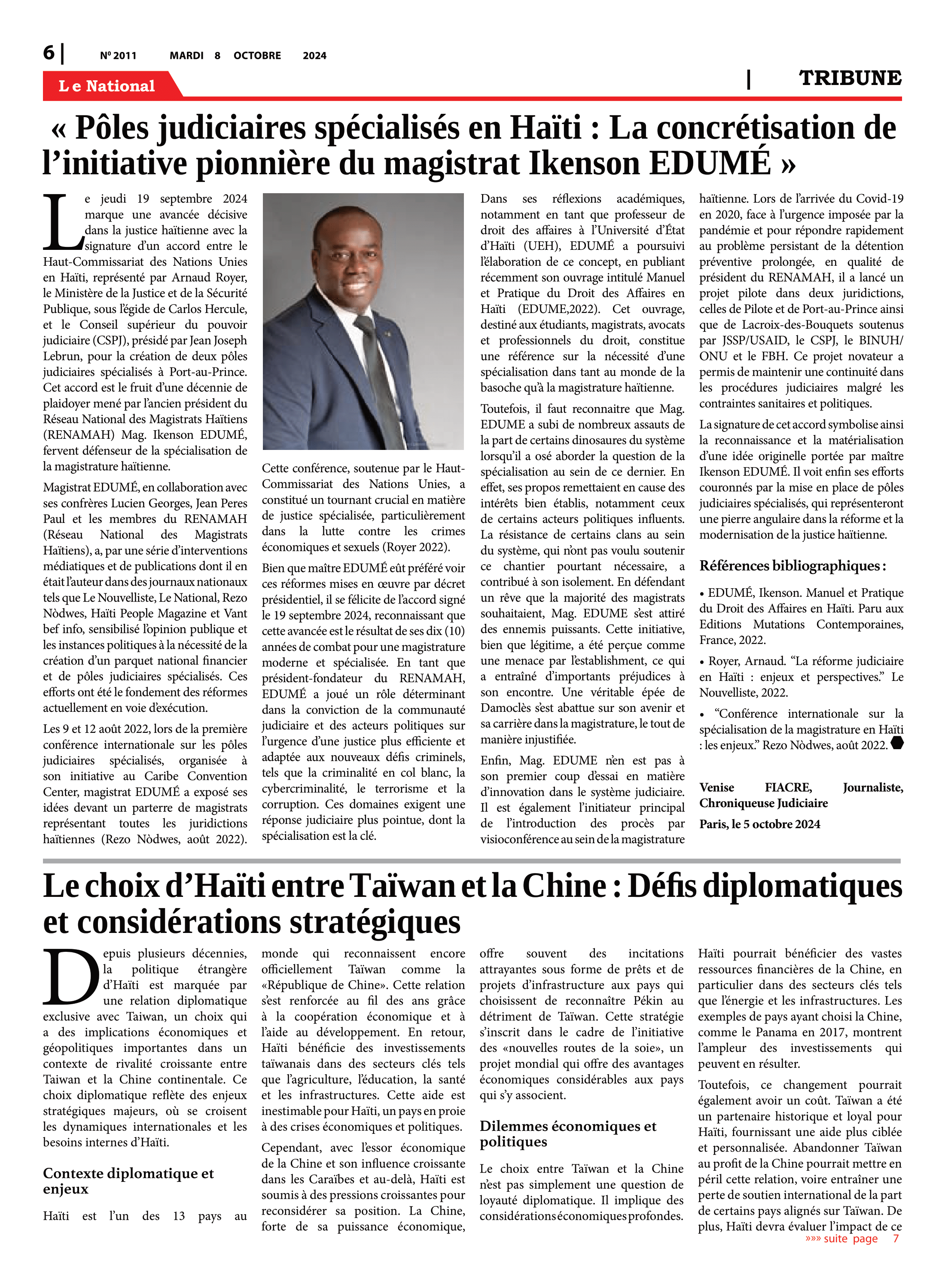 Page 6 de l'édition 2011