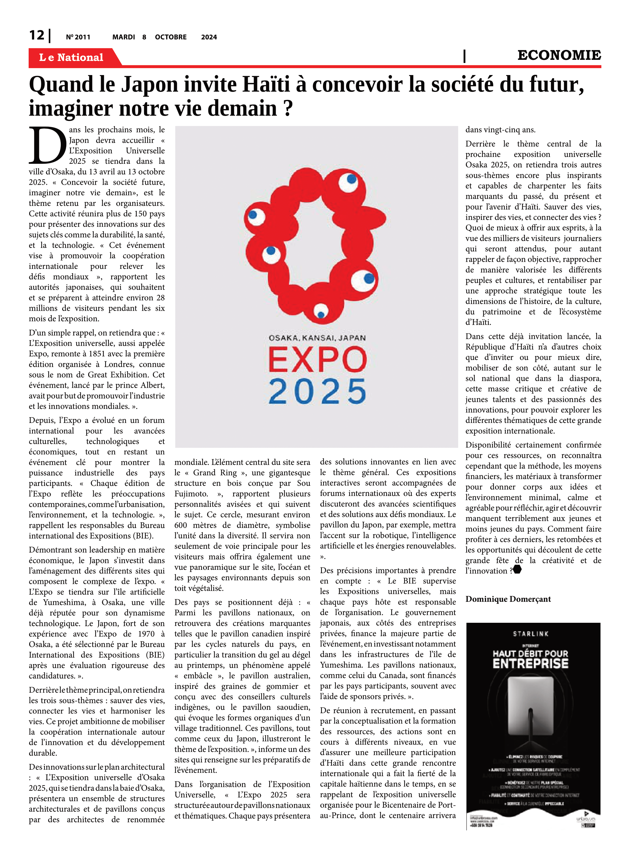 Page 12 de l'édition 2011