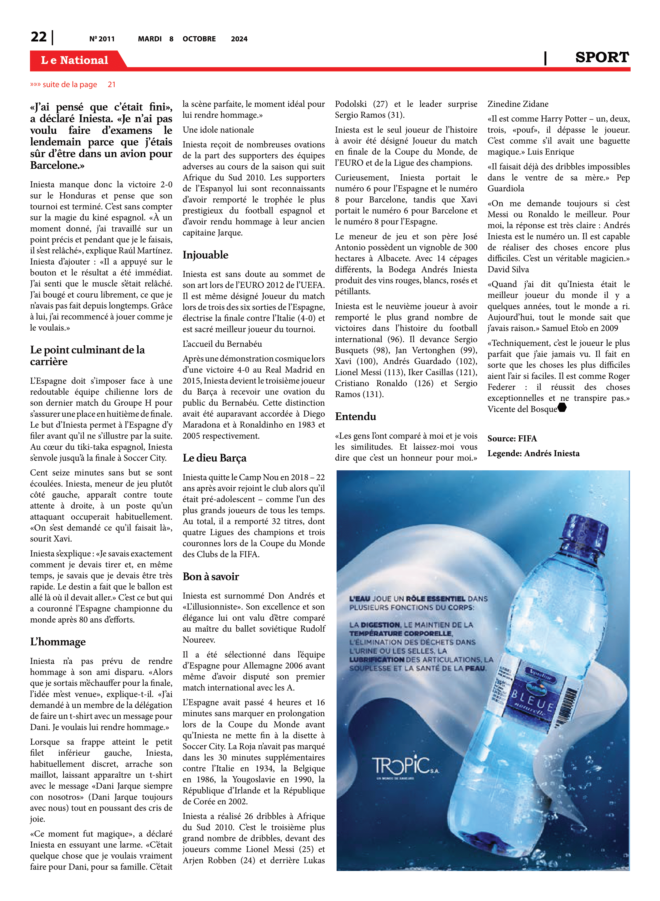 Page 22 de l'édition 2011