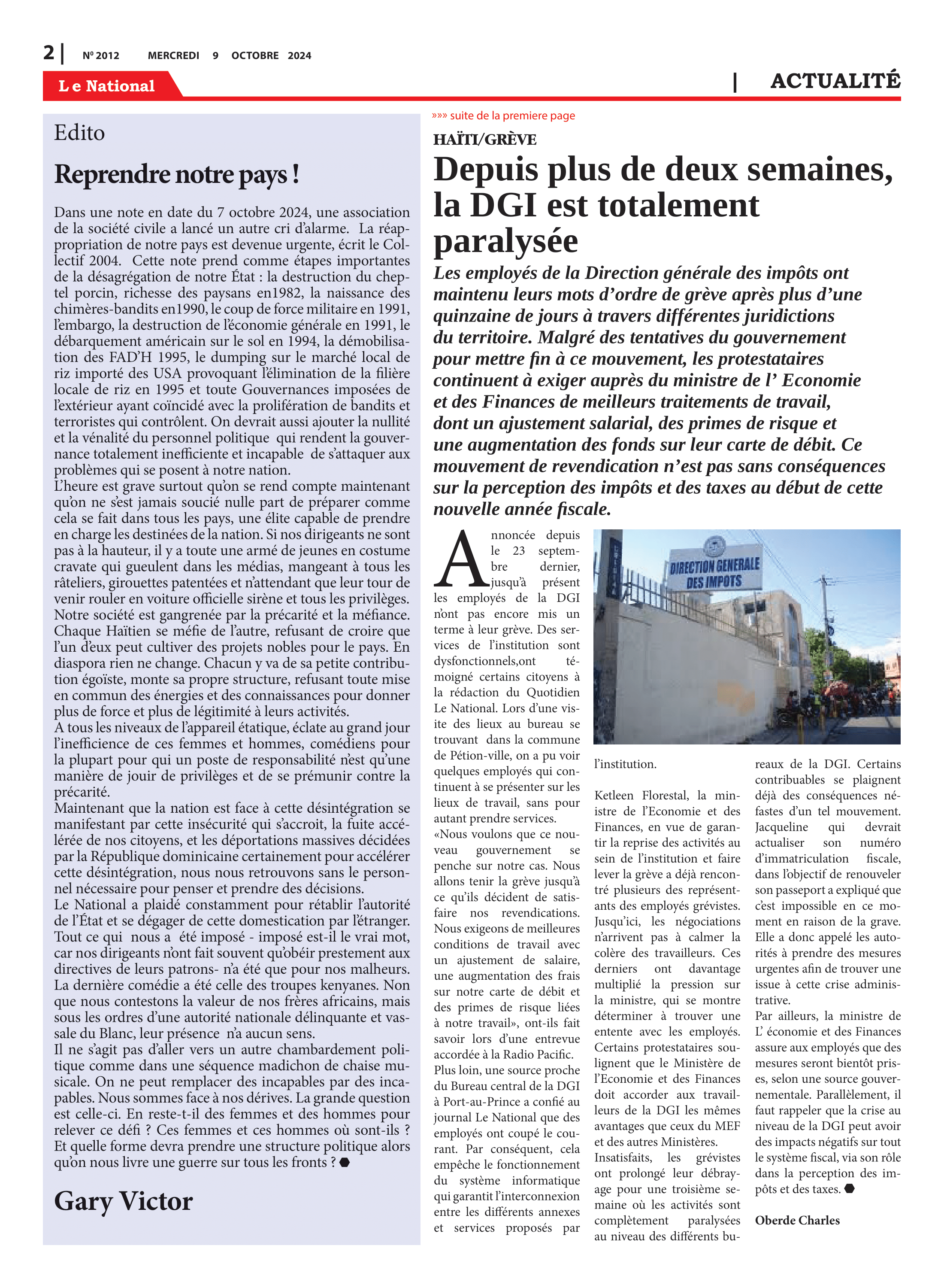 Page 2 de l'édition 2012