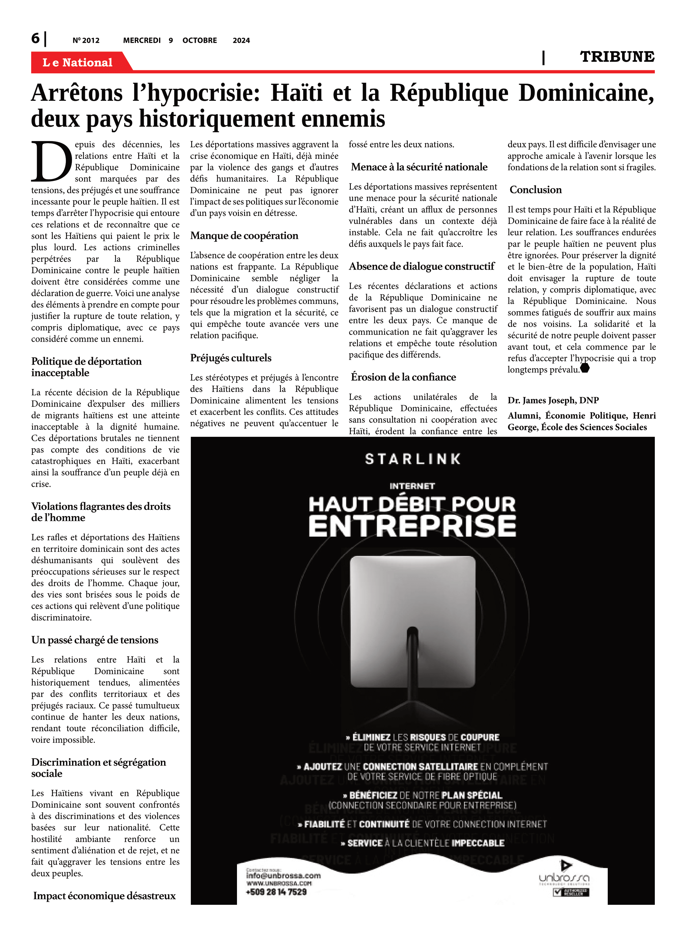 Page 6 de l'édition 2012