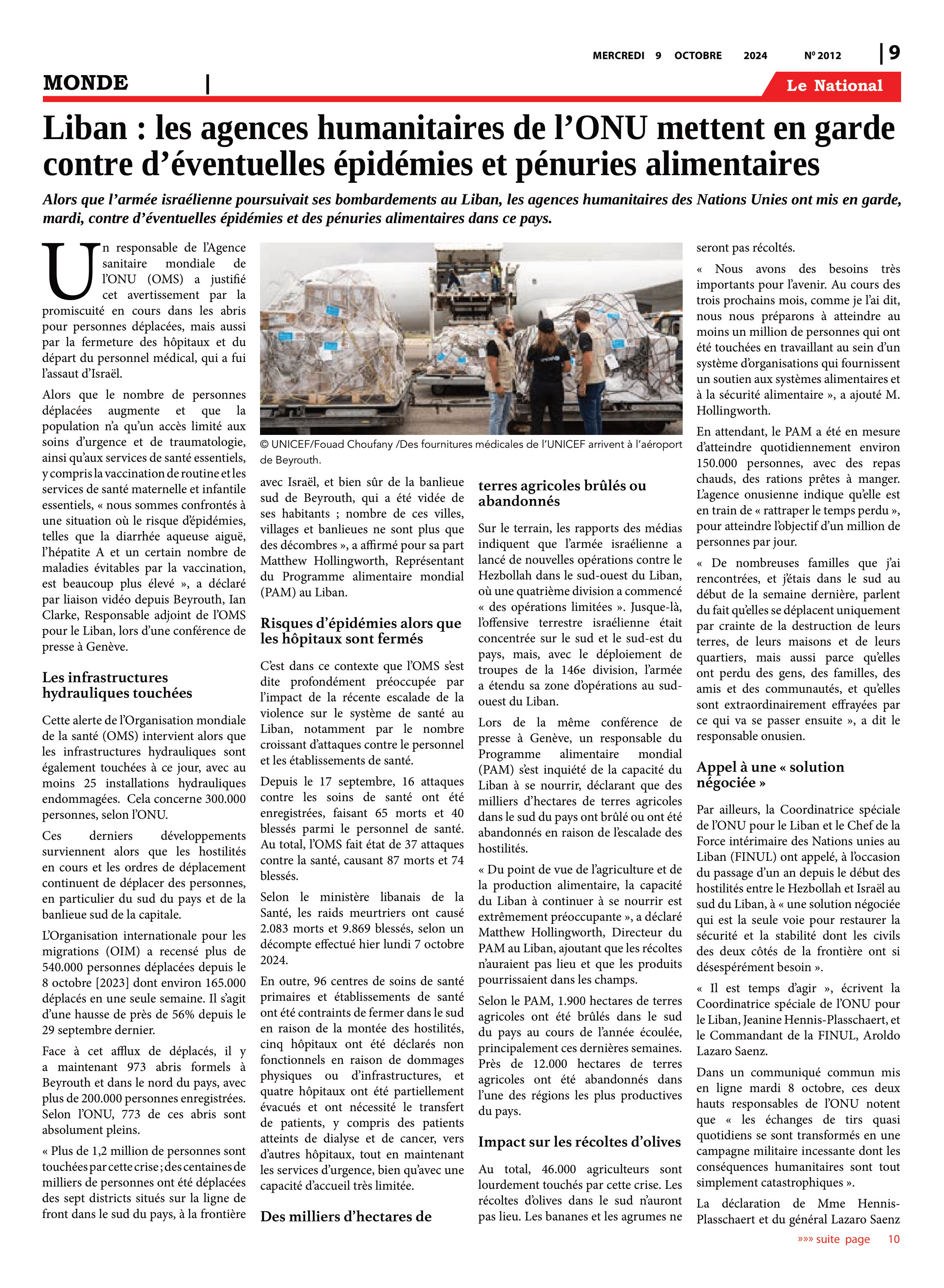 Page 9 de l'édition 2012