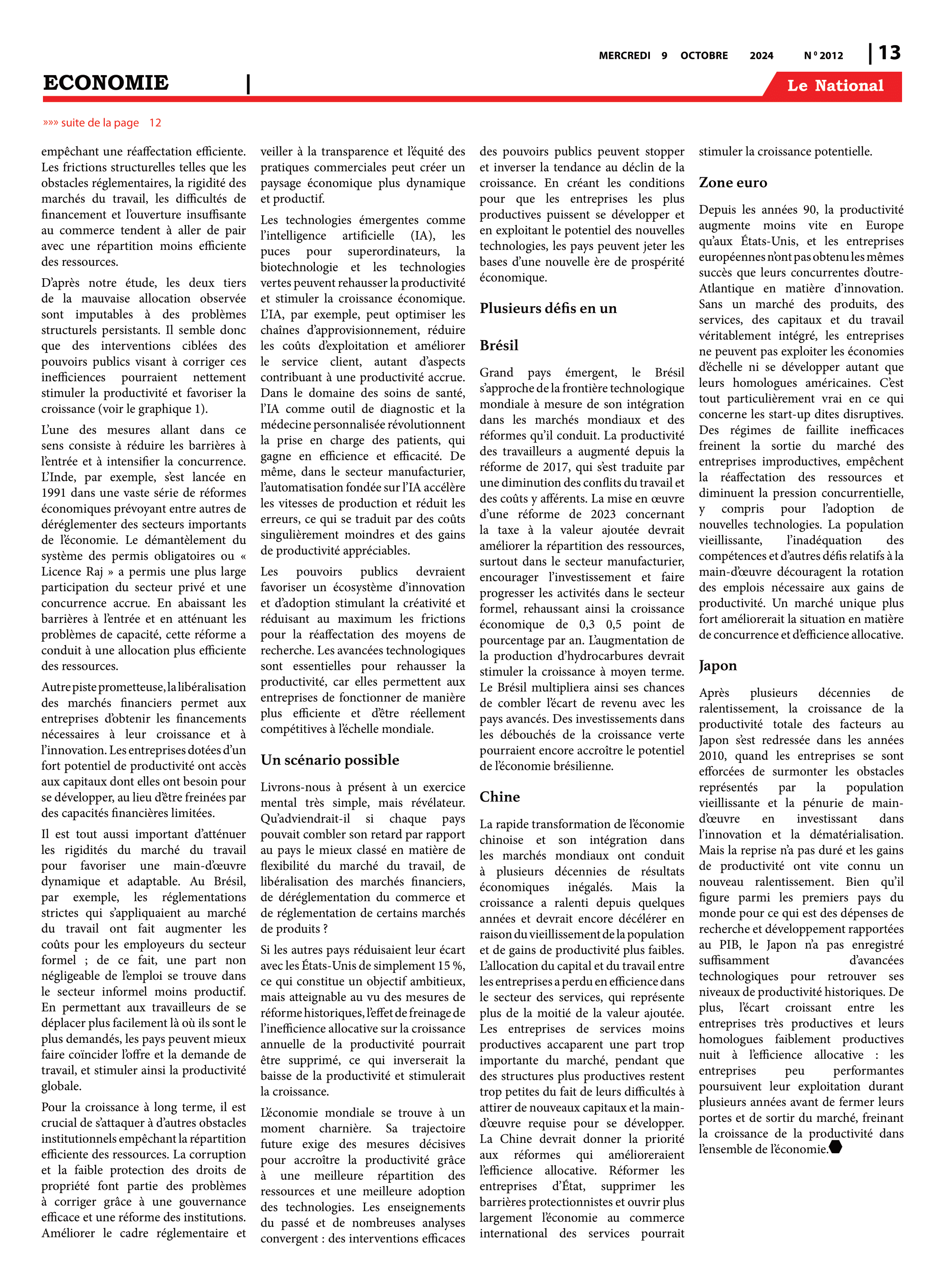 Page 13 de l'édition 2012