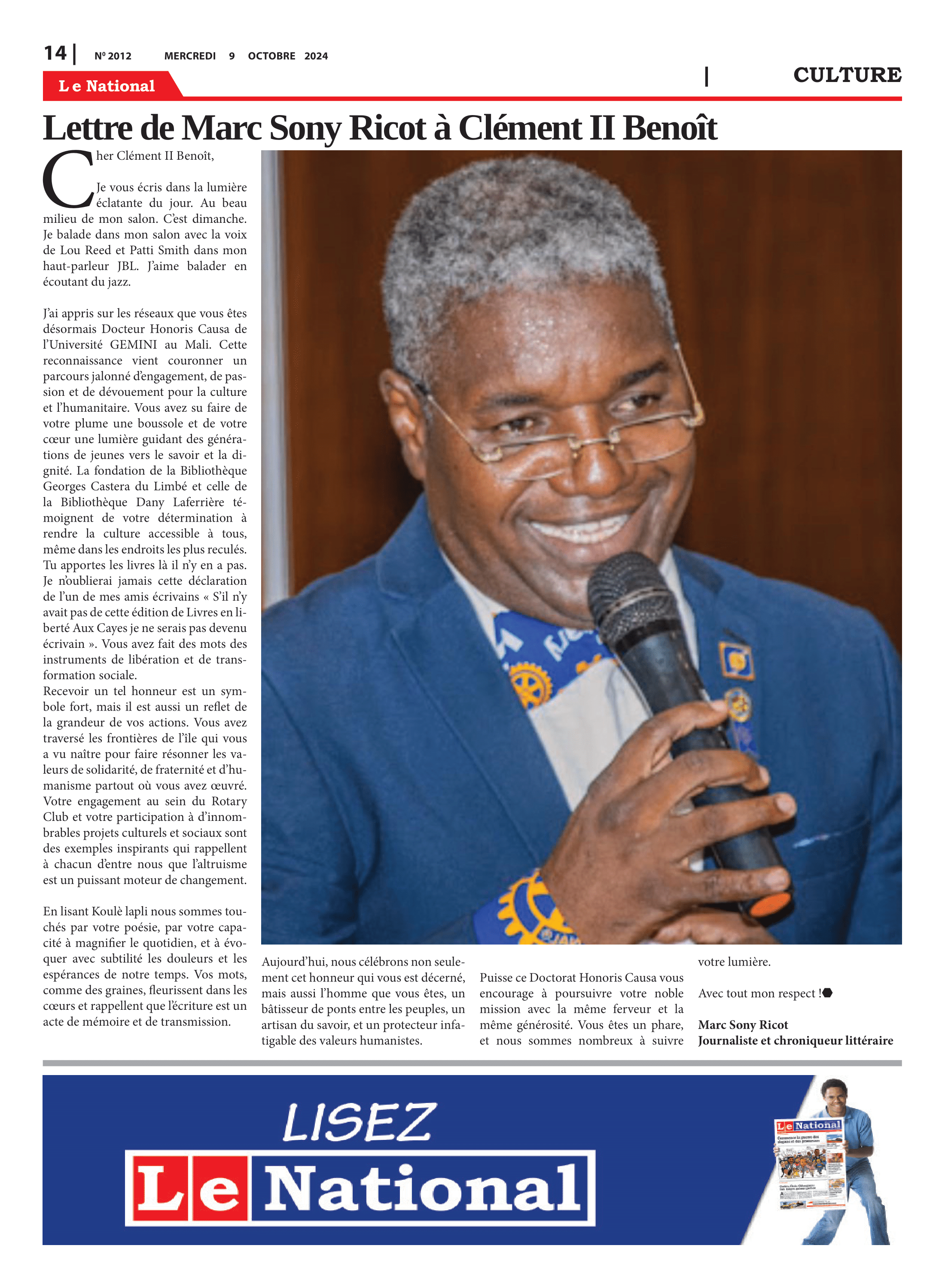 Page 14 de l'édition 2012