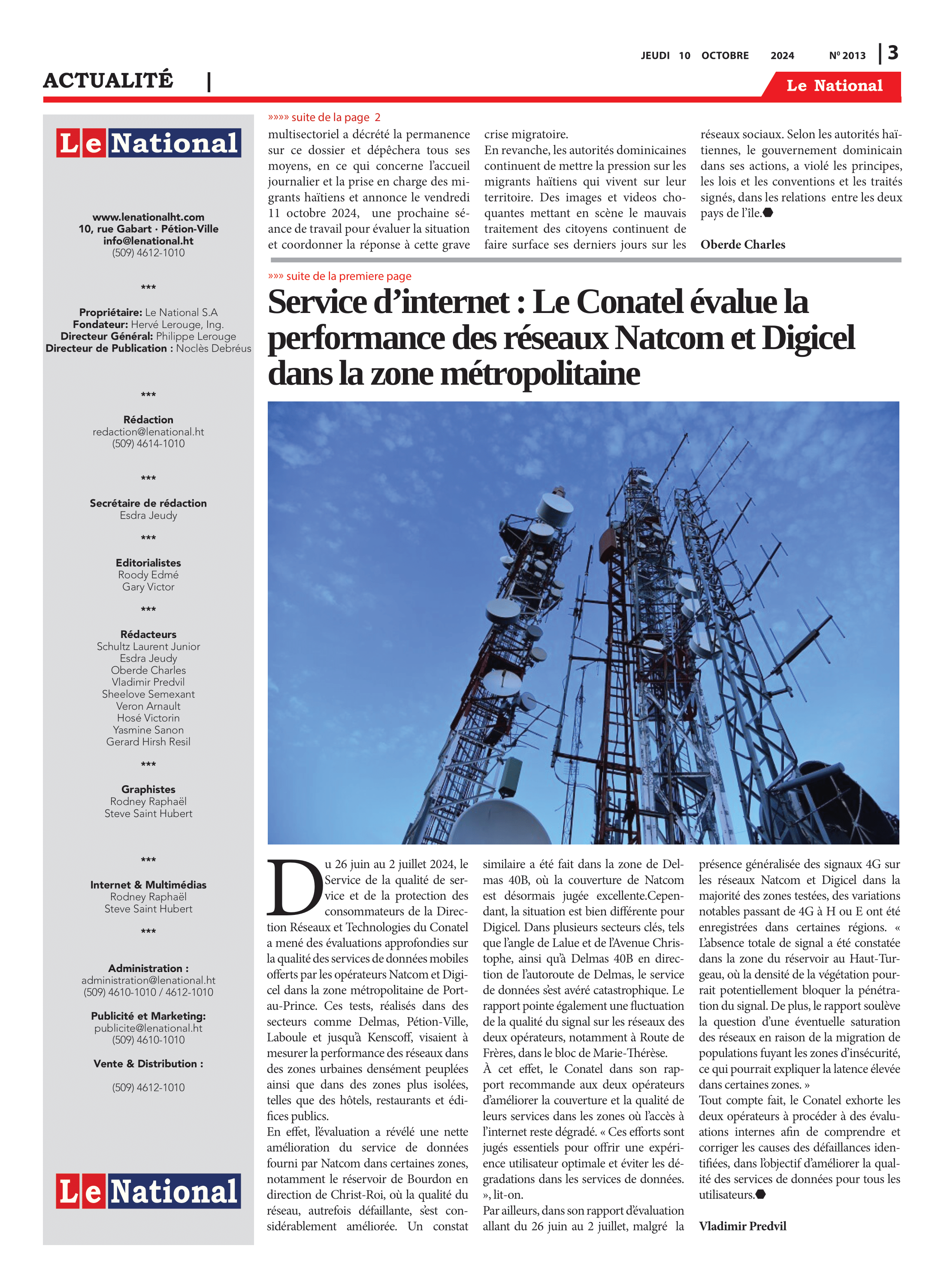 Page 3 de l'édition 2013