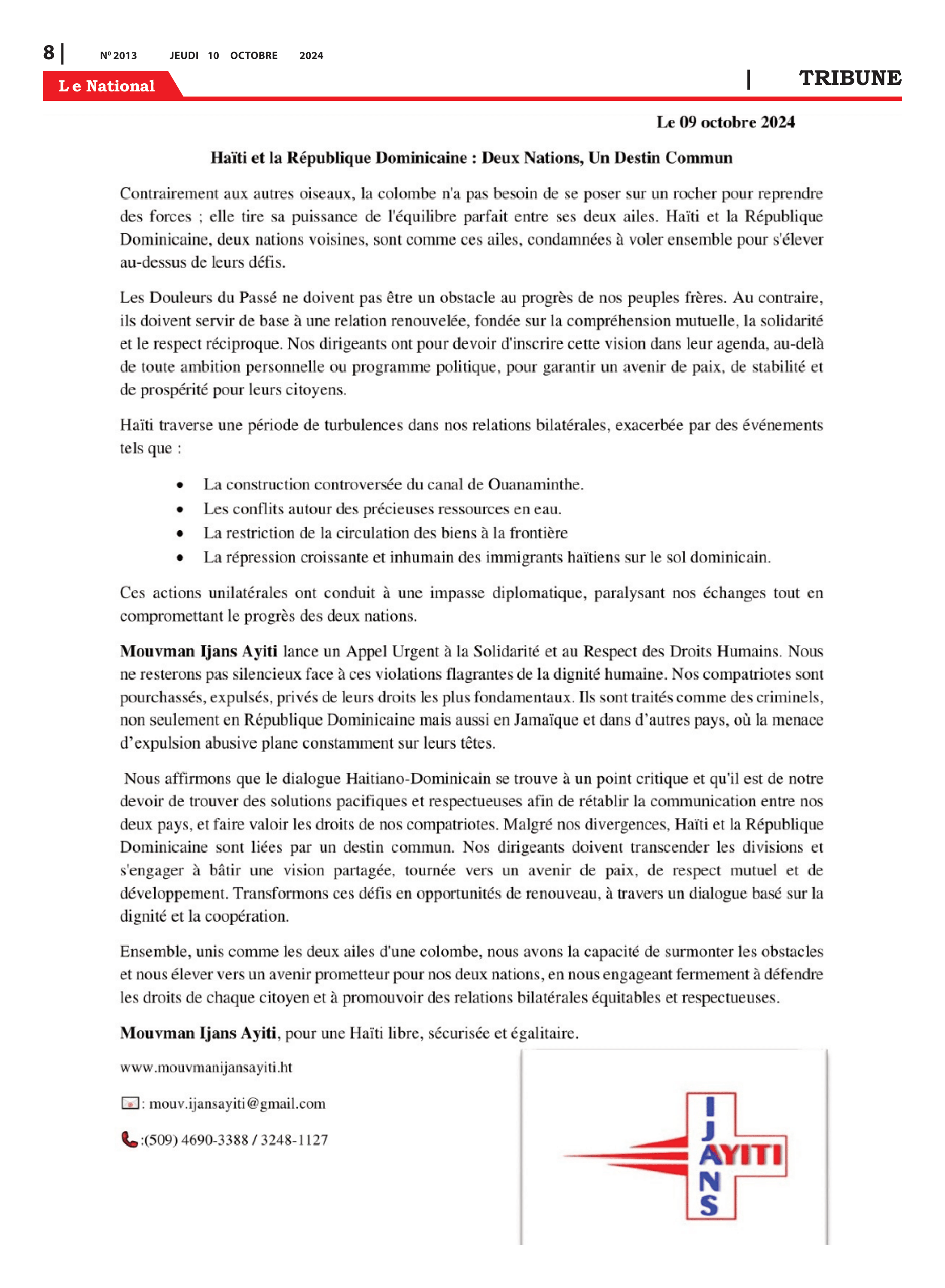 Page 8 de l'édition 2013