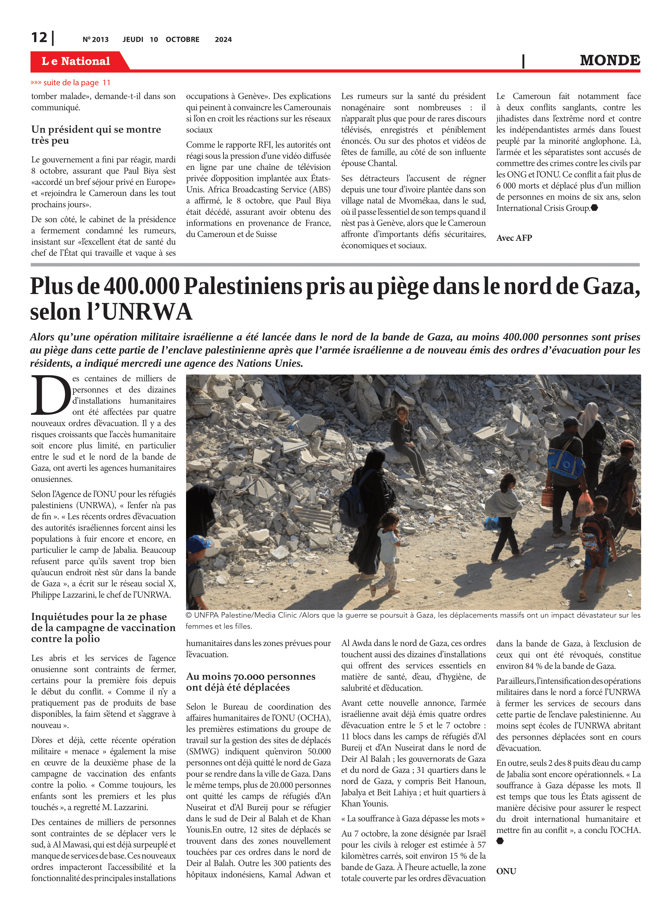 Page 12 de l'édition 2013
