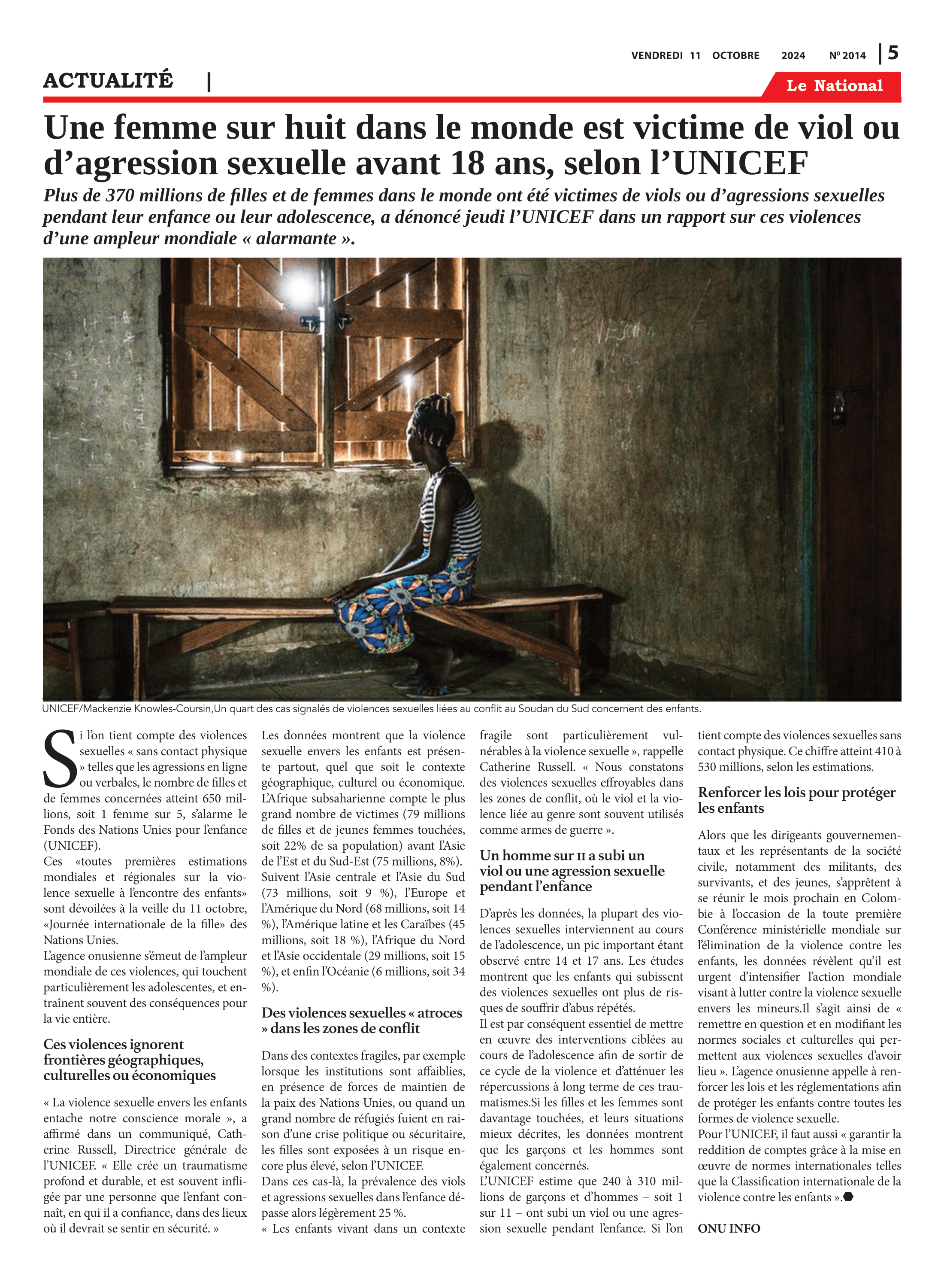 Page 5 de l'édition 2014