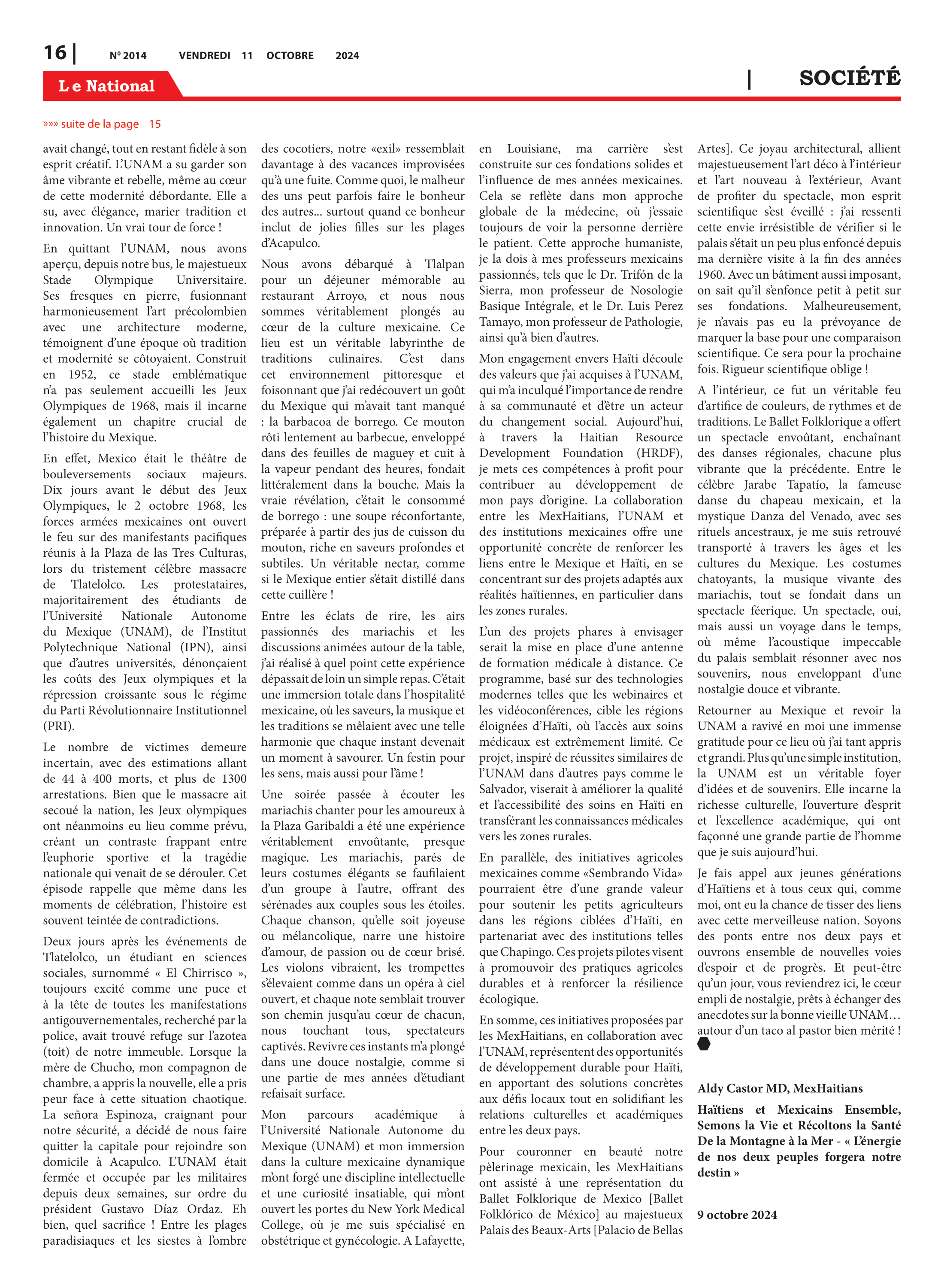 Page 16 de l'édition 2014