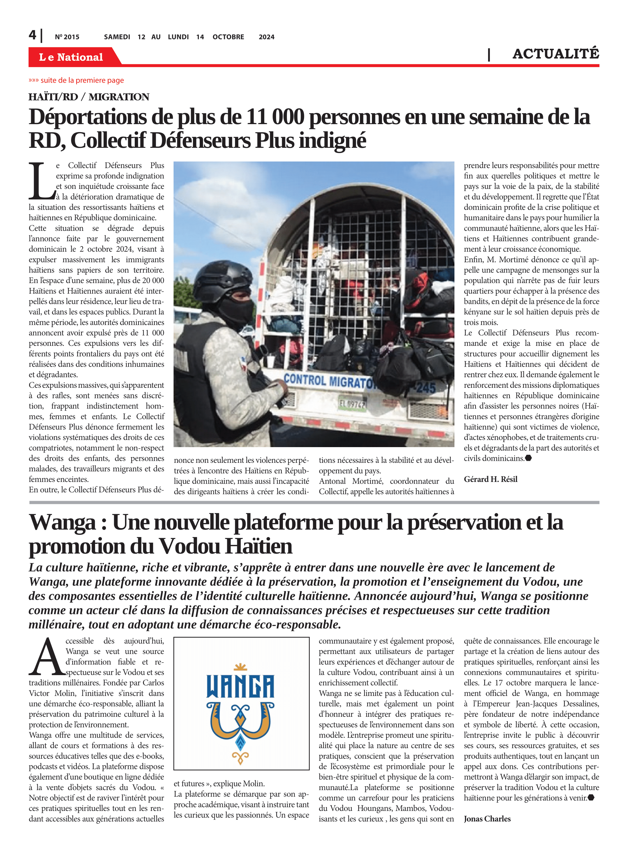 Page 4 de l'édition 2015