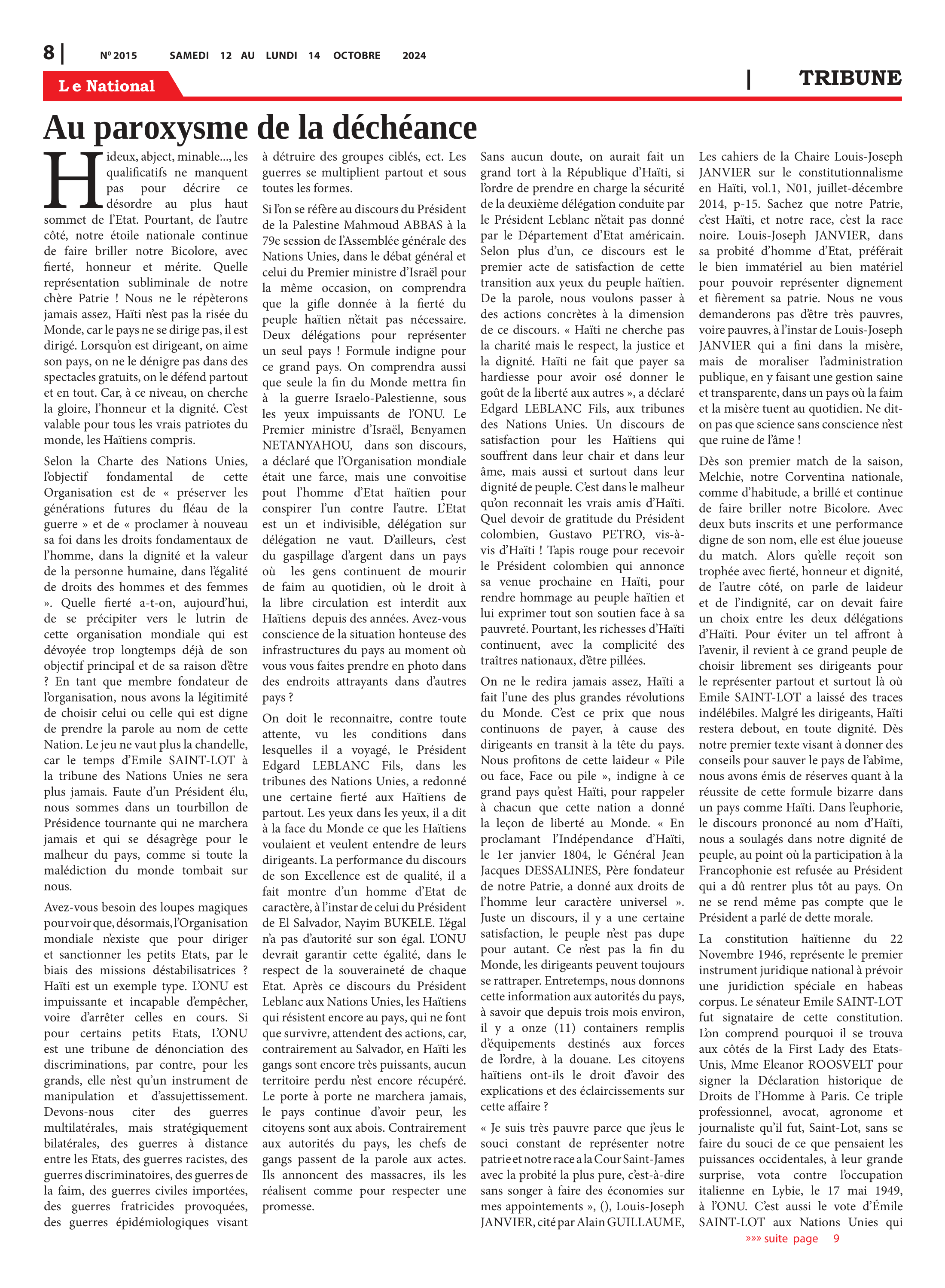 Page 8 de l'édition 2015